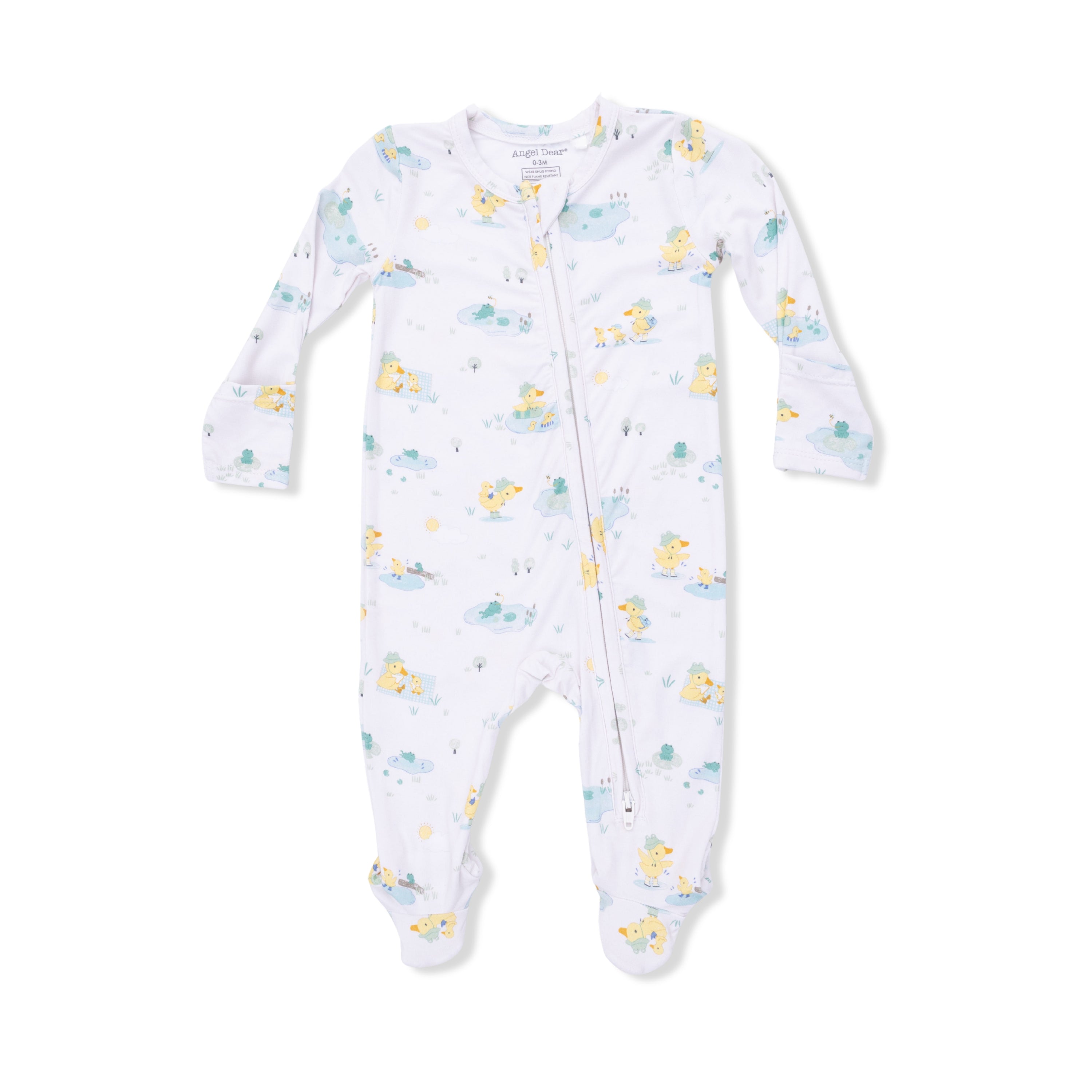 Frog And Duck Pond - 2 Way Zipper Footie
