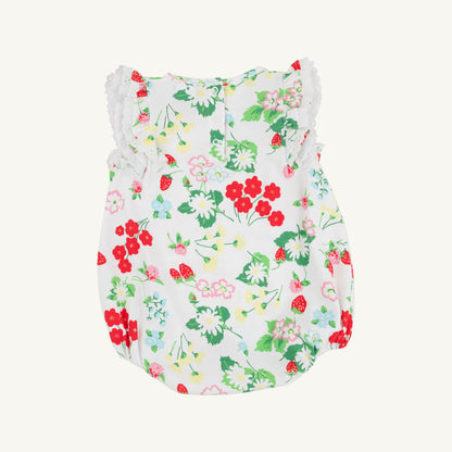 TBBC Pima Ruehling Ruffle Bubble: Berry Sweet/Worth Ave White