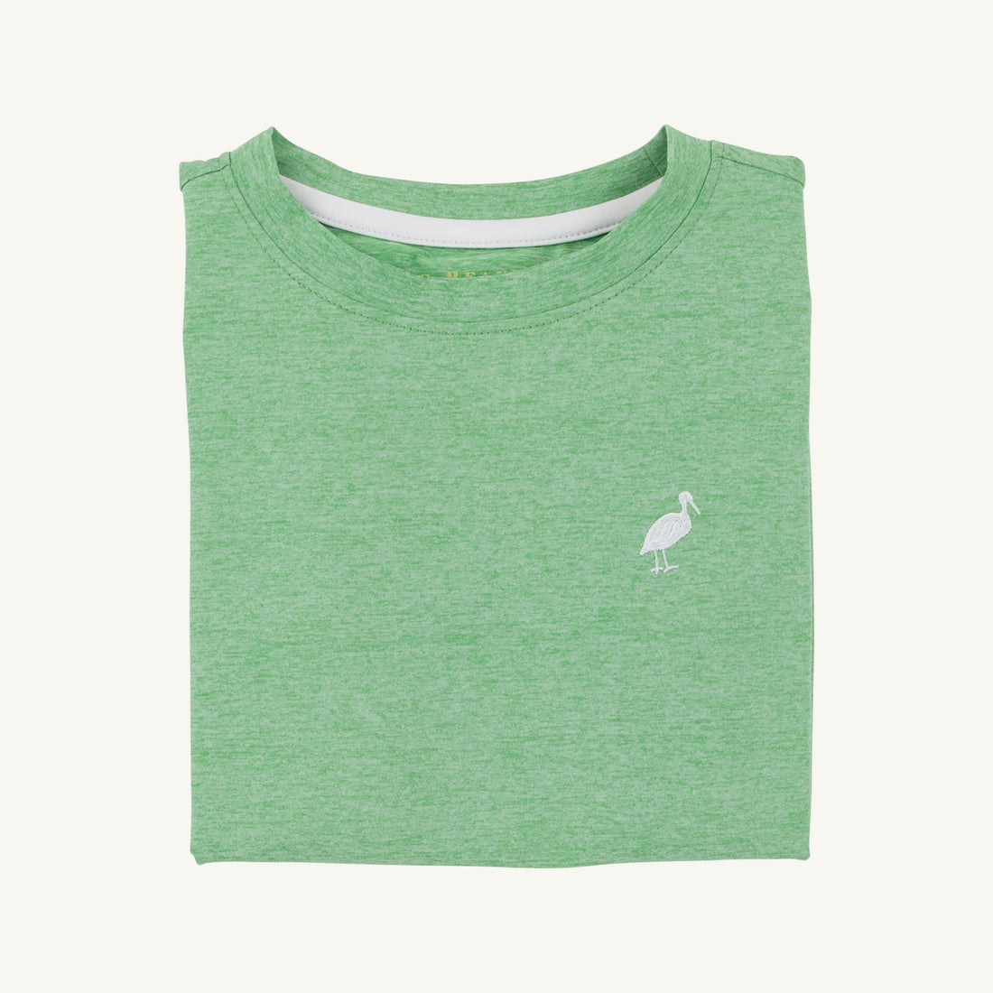 TBBC Prepletic™ Carter Crewneck: Grafton Green (Heathered)/Worth Ave White
