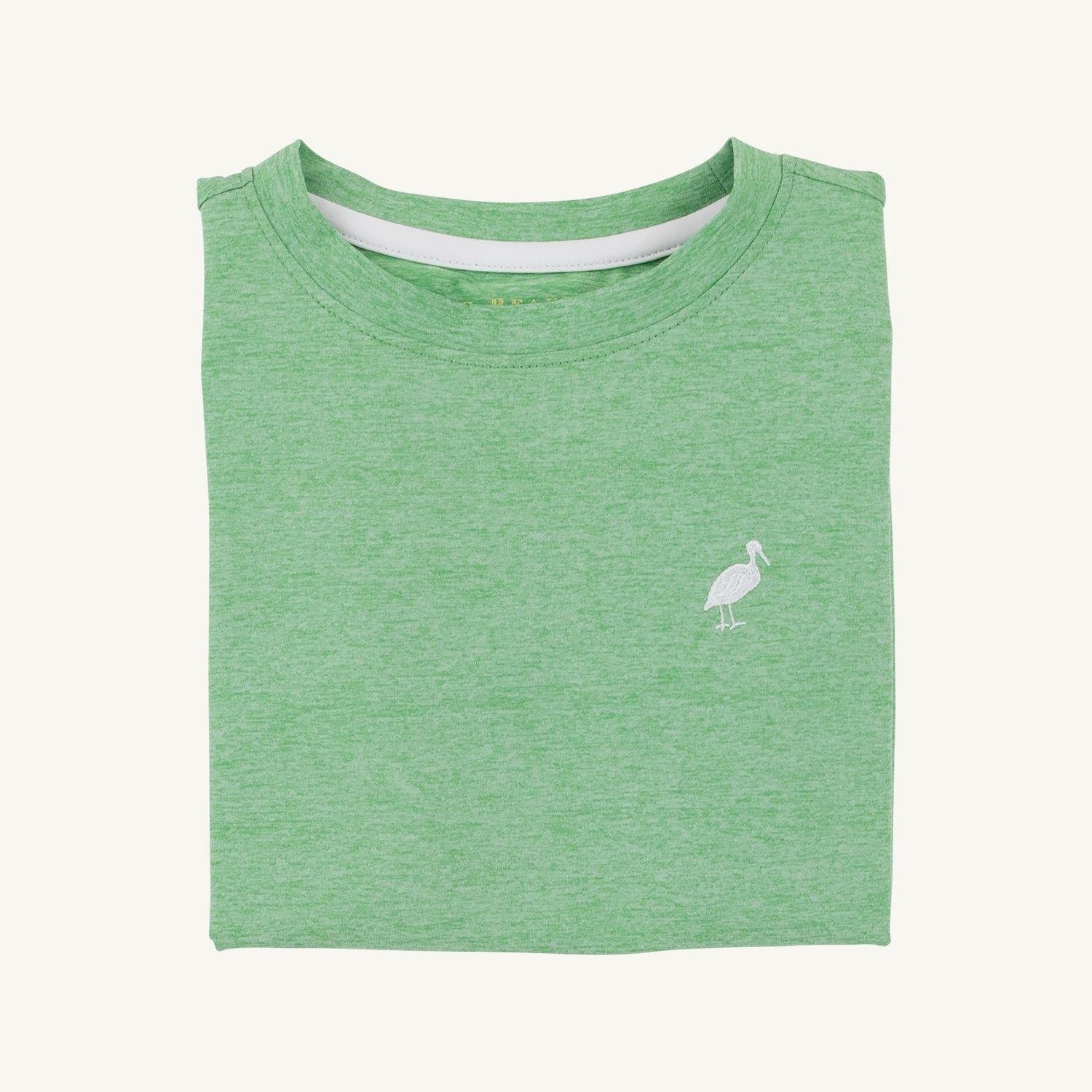 TBBC Prepletic™ Carter Crewneck: Grafton Green (Heathered)/Worth Ave White