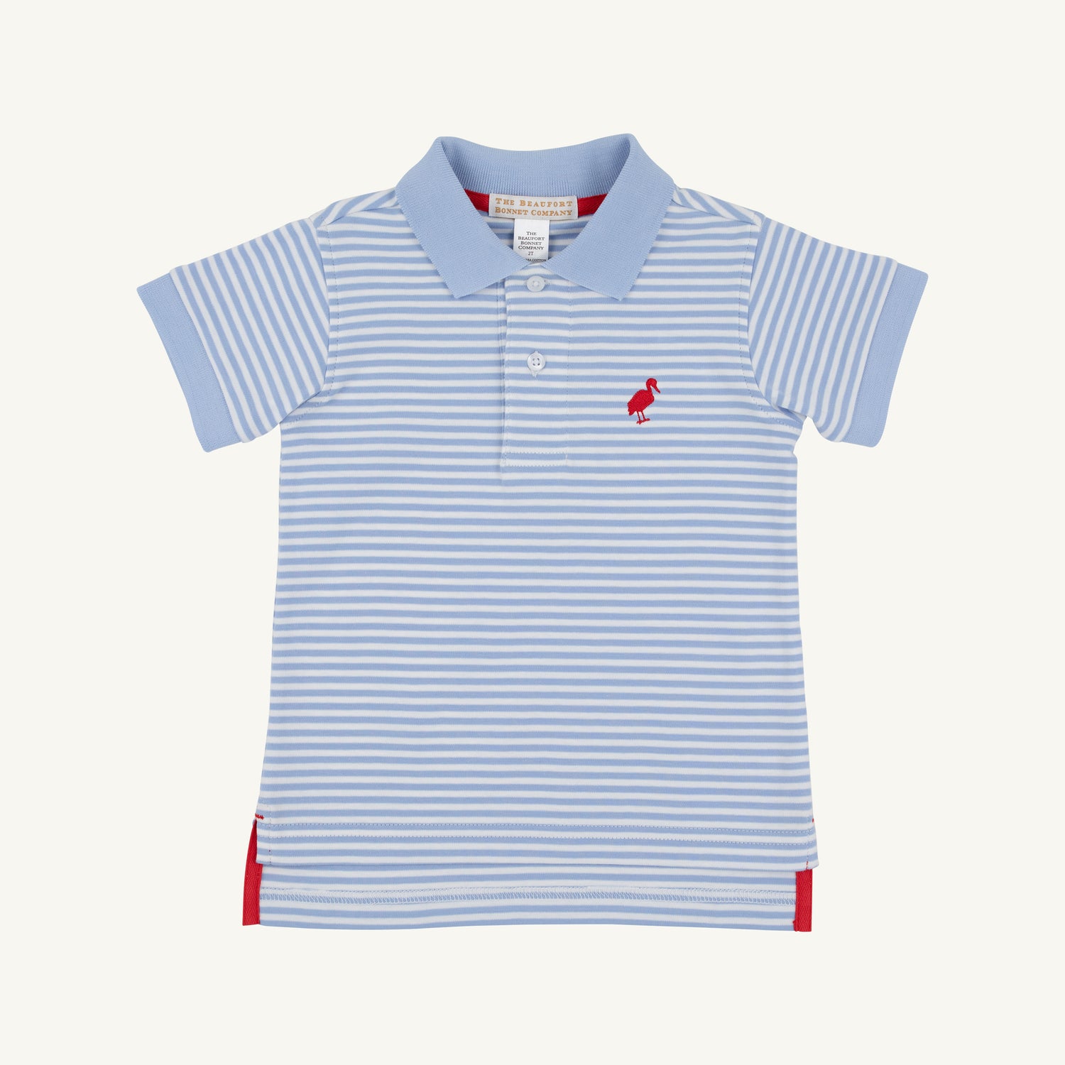 TBBC SS Prim And Proper Polo: Beale Street Blue Stripe/Beale Street Blue/Richmond Red