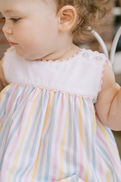 Charming Bubble: Sorbet Stripe with Pink RicRac