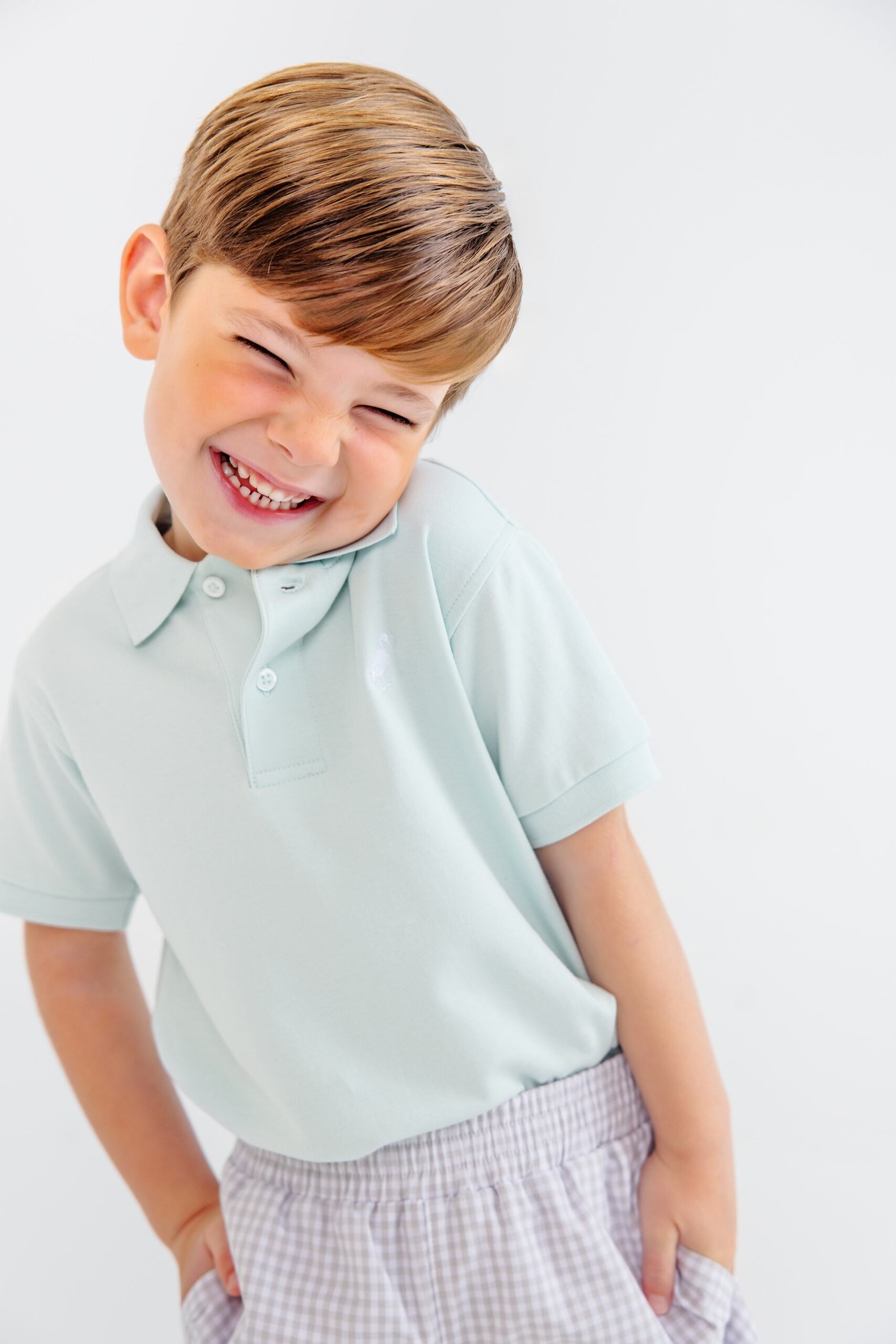 TBBC SS Pima Prim And Proper Polo: Old Greenwich Green/Worth Ave White