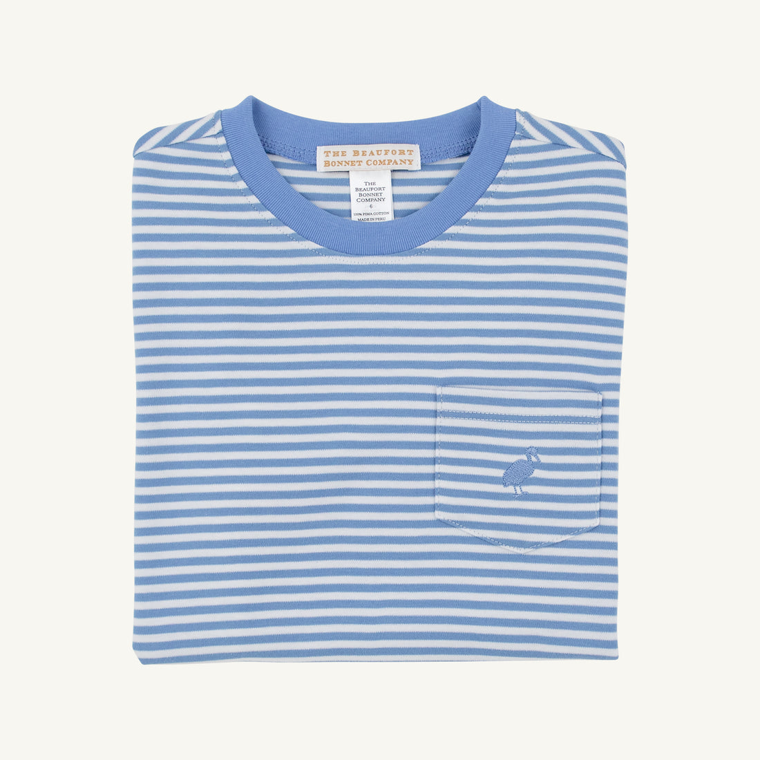 TBBC Carter Crewneck: Sunrise Blvd Blue Stripe/Sunrise Blvd Blue