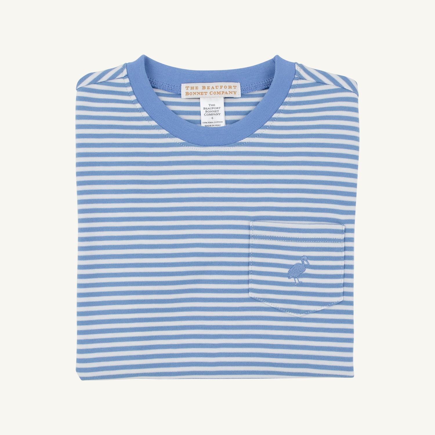 TBBC Carter Crewneck: Sunrise Blvd Blue Stripe/Sunrise Blvd Blue