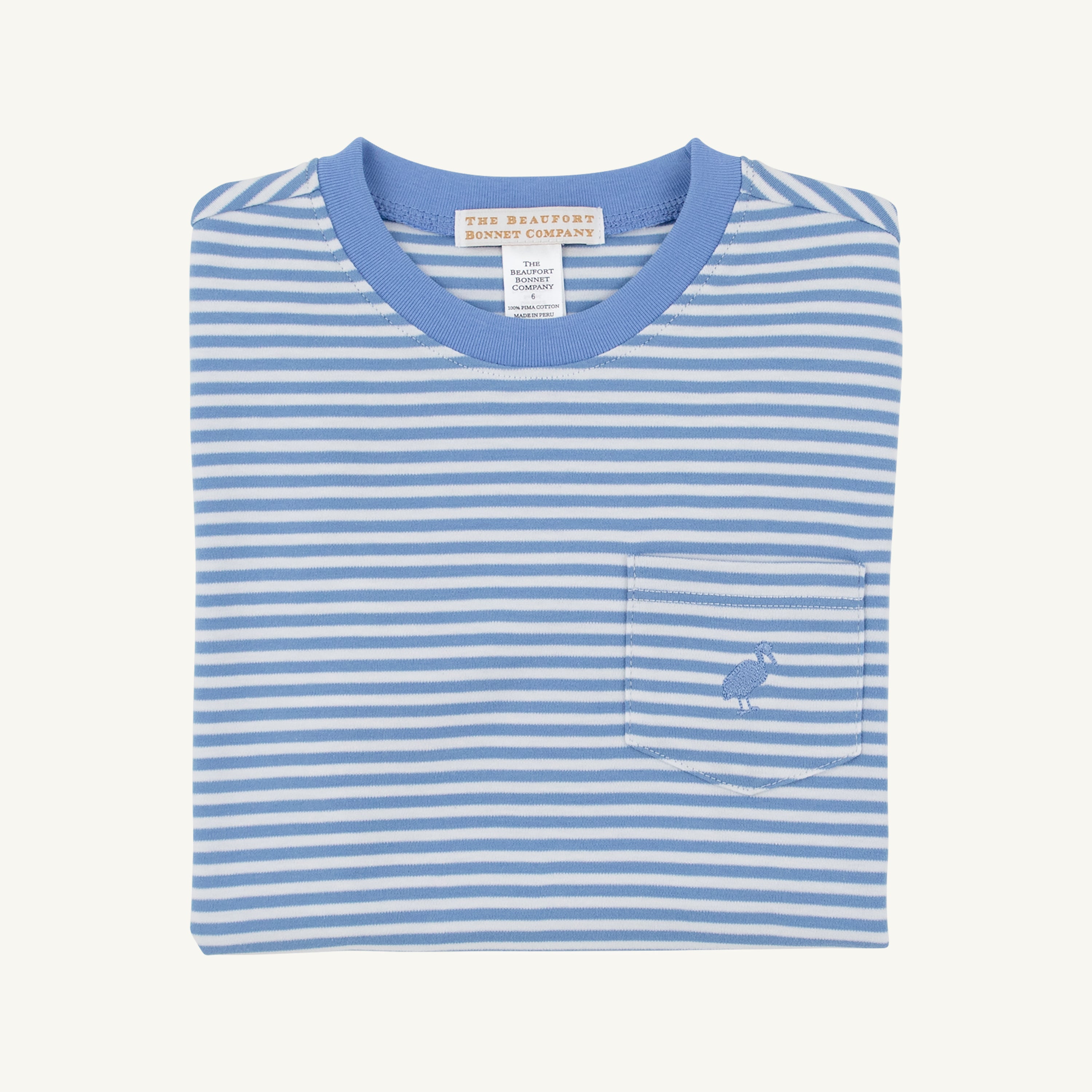 TBBC Carter Crewneck: Sunrise Blvd Blue Stripe/Sunrise Blvd Blue