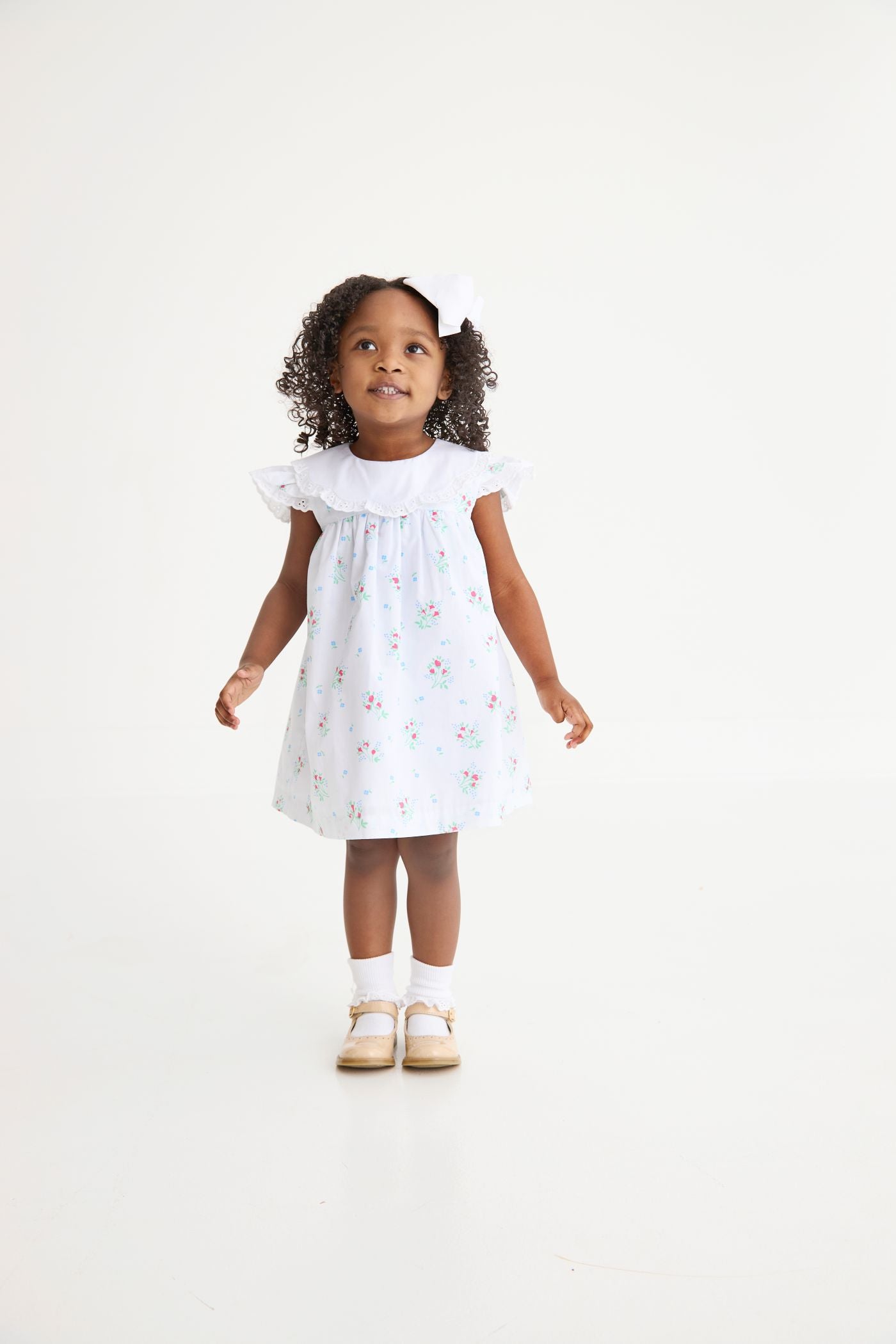 Franny Frock - Broadcloth: Lancaster Gate Garden/Worth Ave White