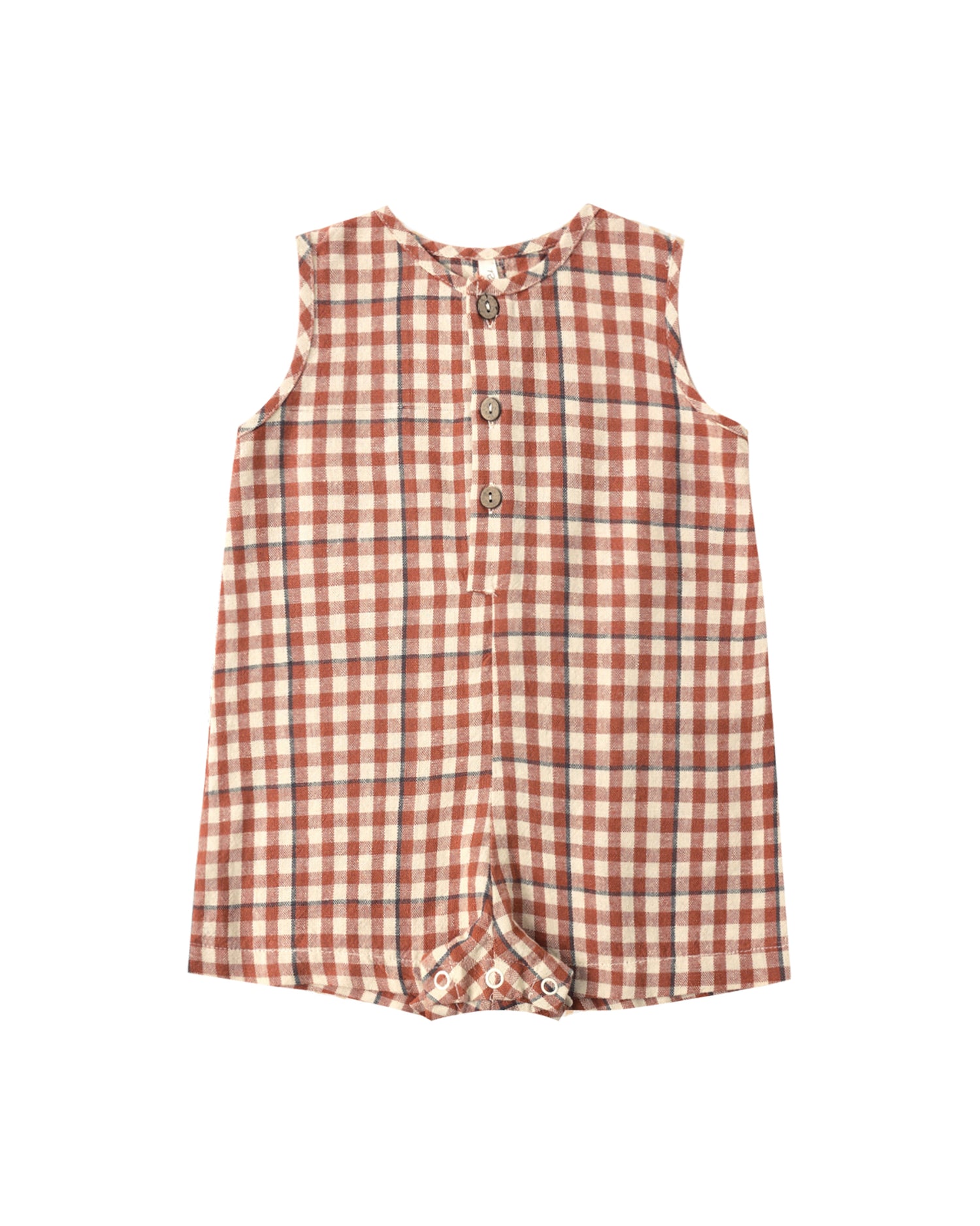 Maverick Romper: Poppy Gingham