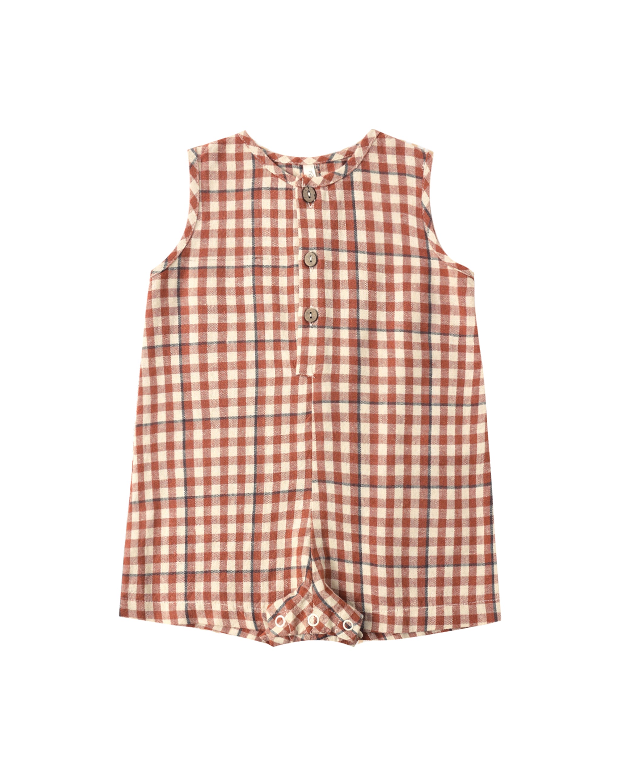 Maverick Romper: Poppy Gingham