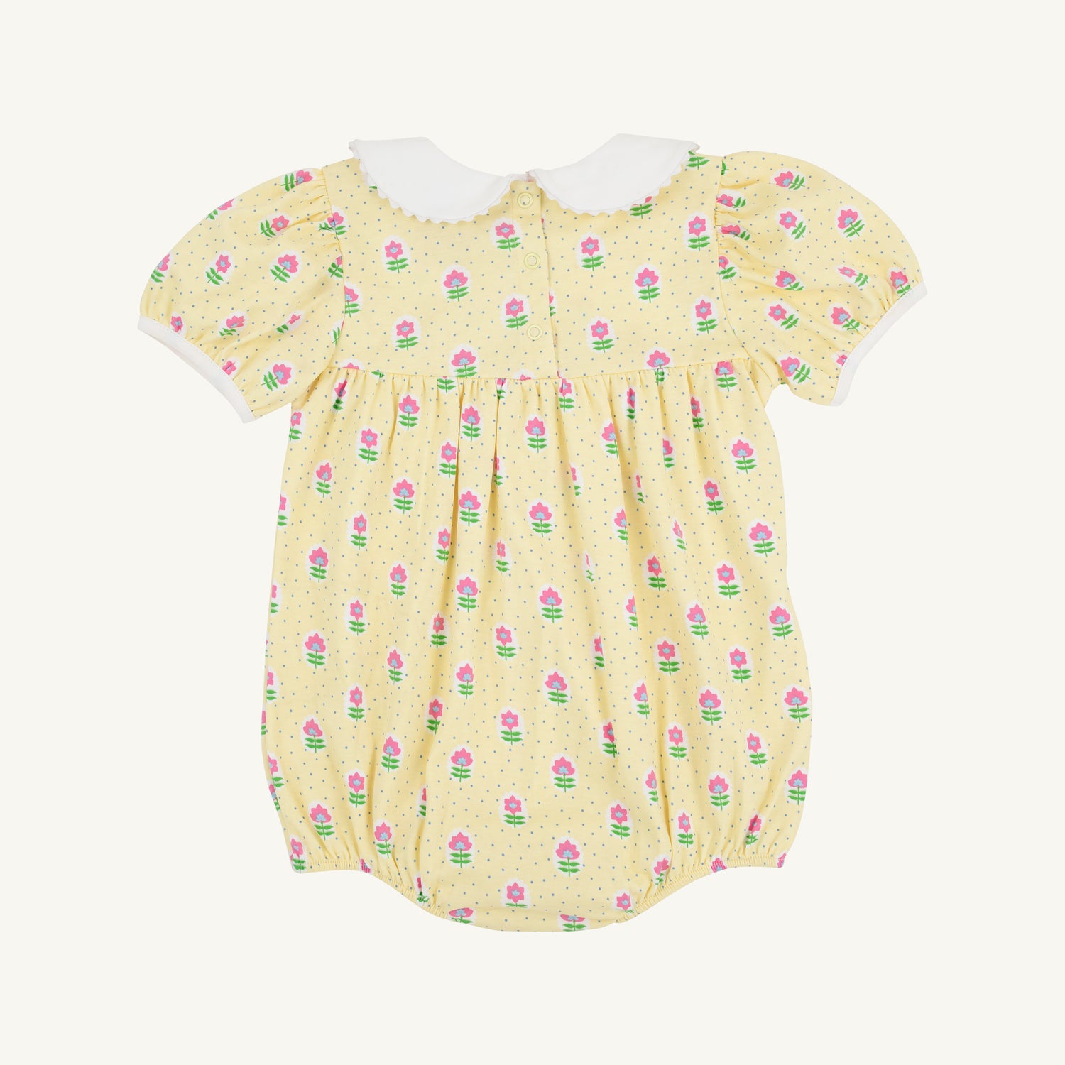 TBBC Pima Cindy Lou Bubble: Fairway Floral/Worth Ave White