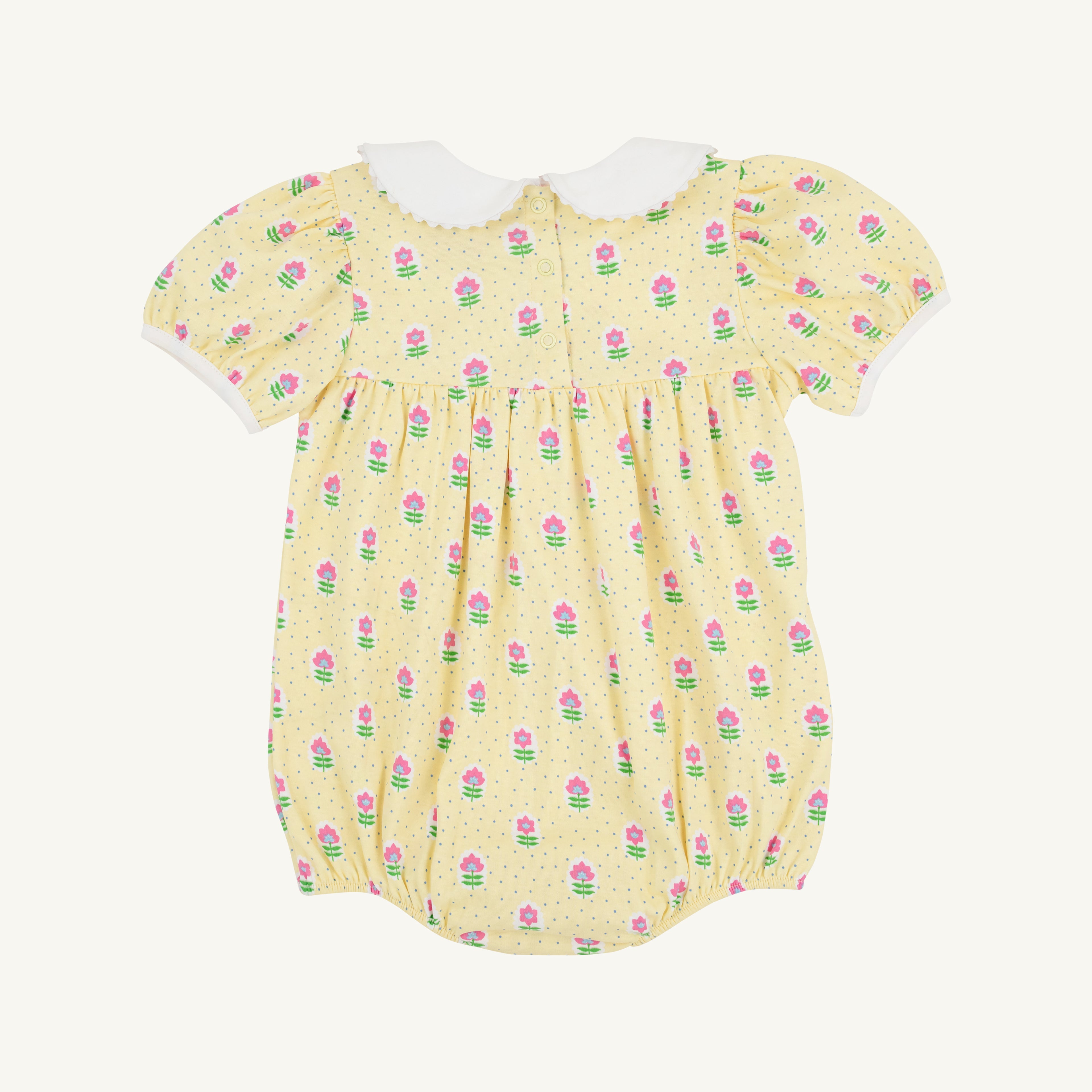 TBBC Pima Cindy Lou Bubble: Fairway Floral/Worth Ave White