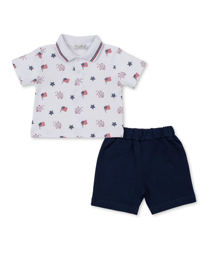 Star Spangled Freedom Polo Short Set