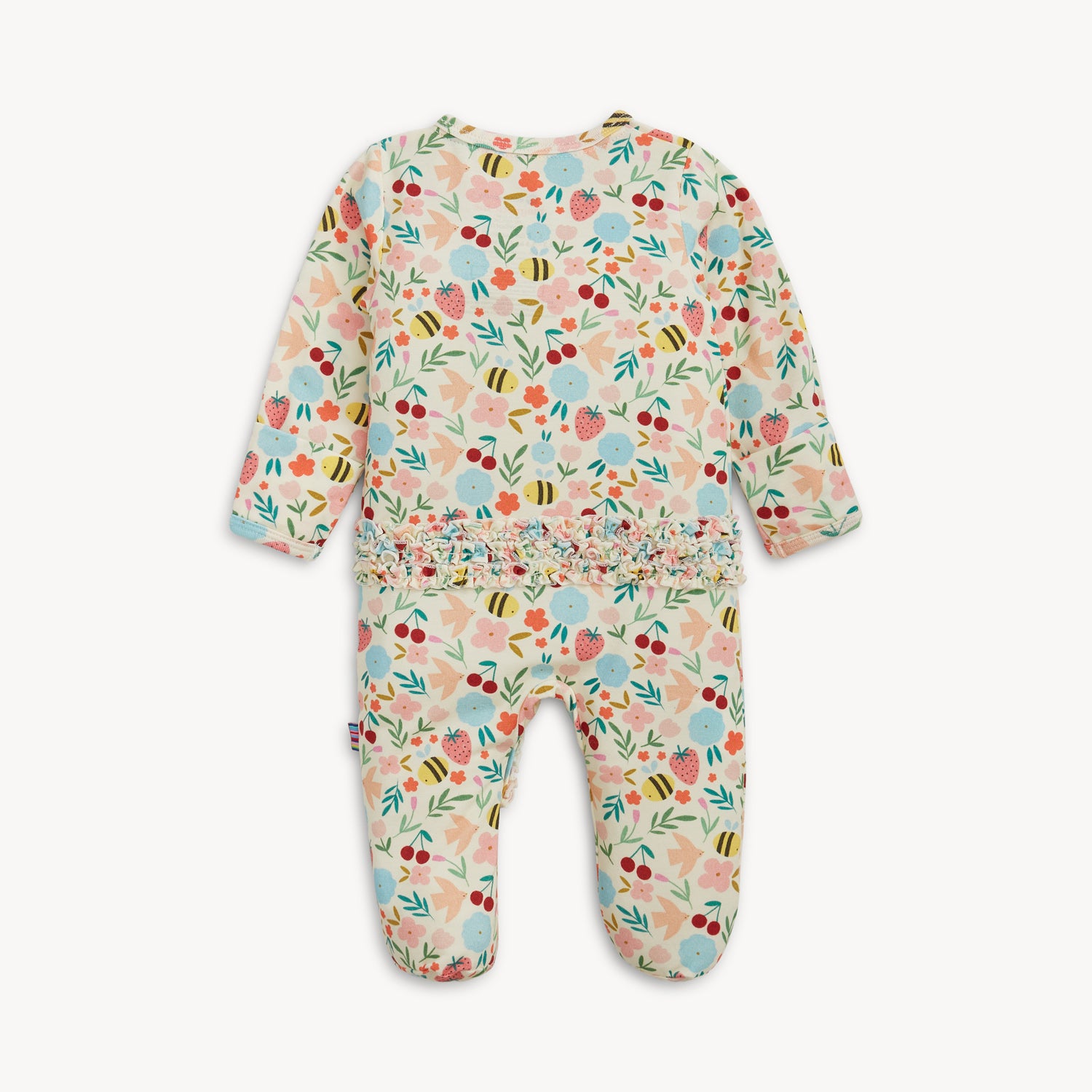 Honey Blossom Modal Magnetic Footie W Ruffle