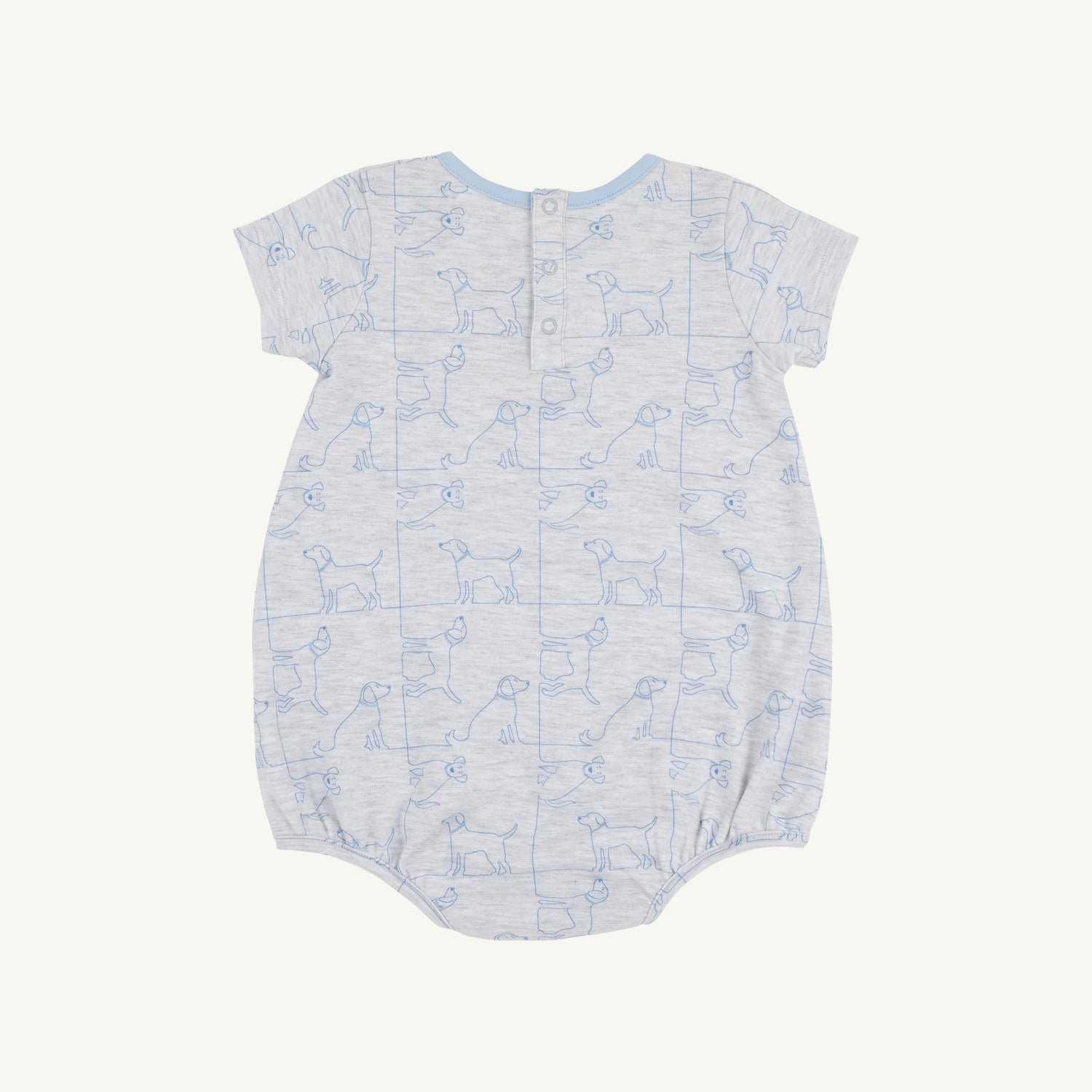 TBBC Pima Short Sleeve Patton Play Bubble: Puppy Puzzle/Beale Street Blue