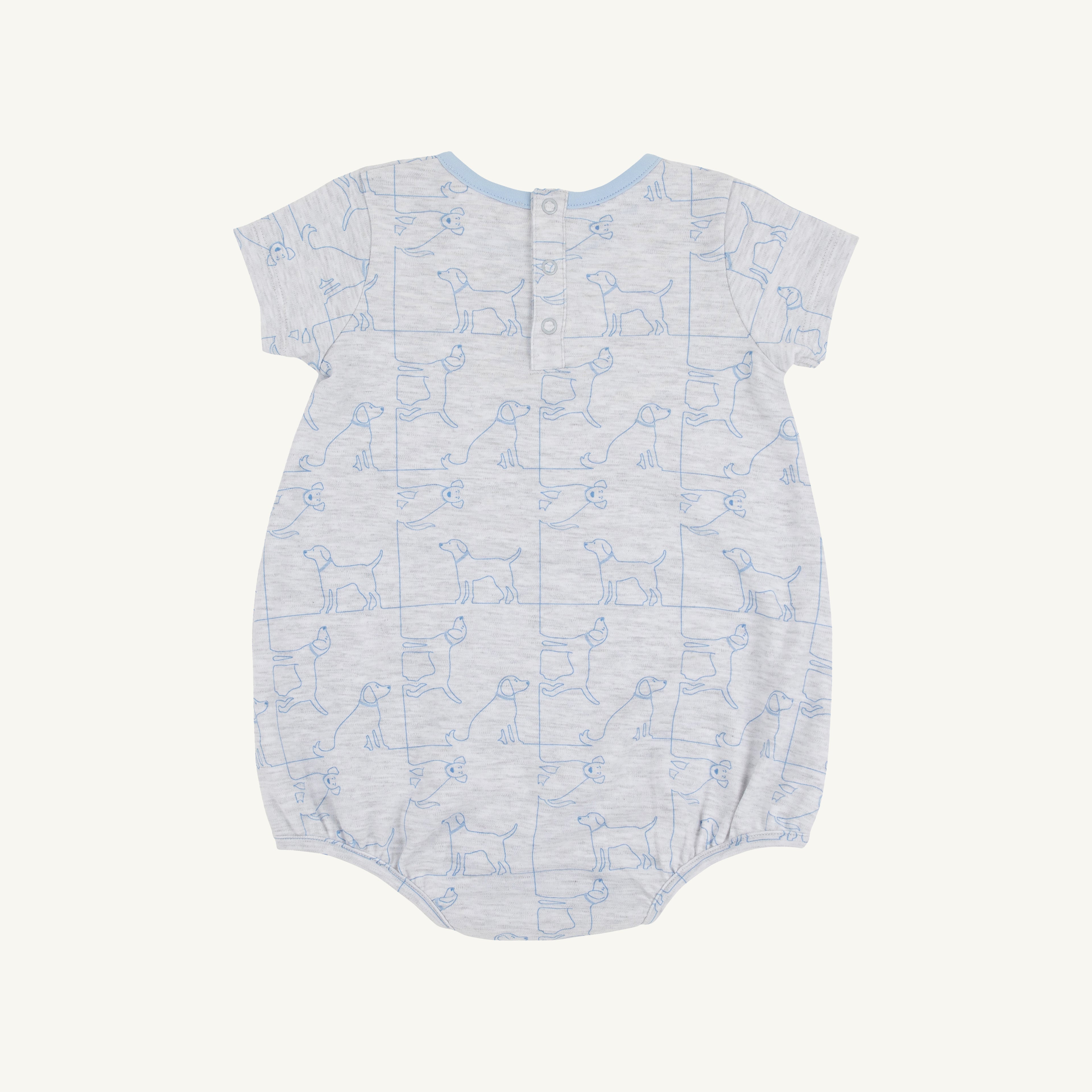 TBBC Pima Short Sleeve Patton Play Bubble: Puppy Puzzle/Beale Street Blue
