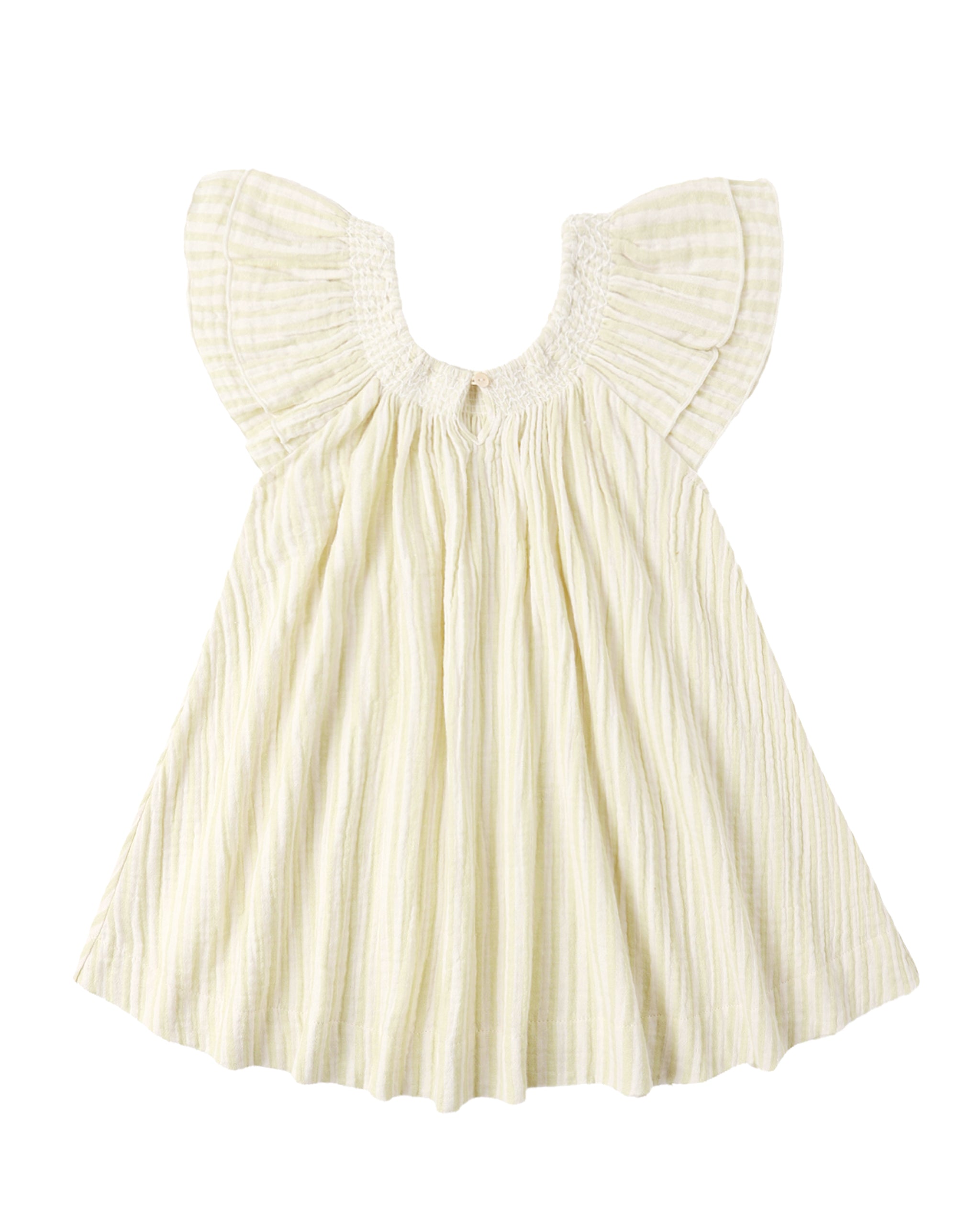Lucia Dress: Citron Stripe