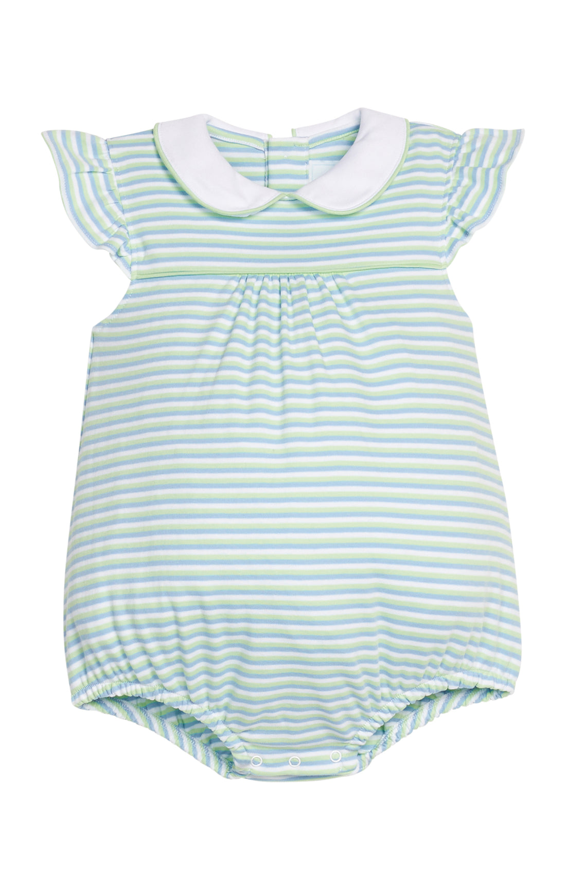 Angel Sleeve Peter Pan Bubbl: Greenview Stripe