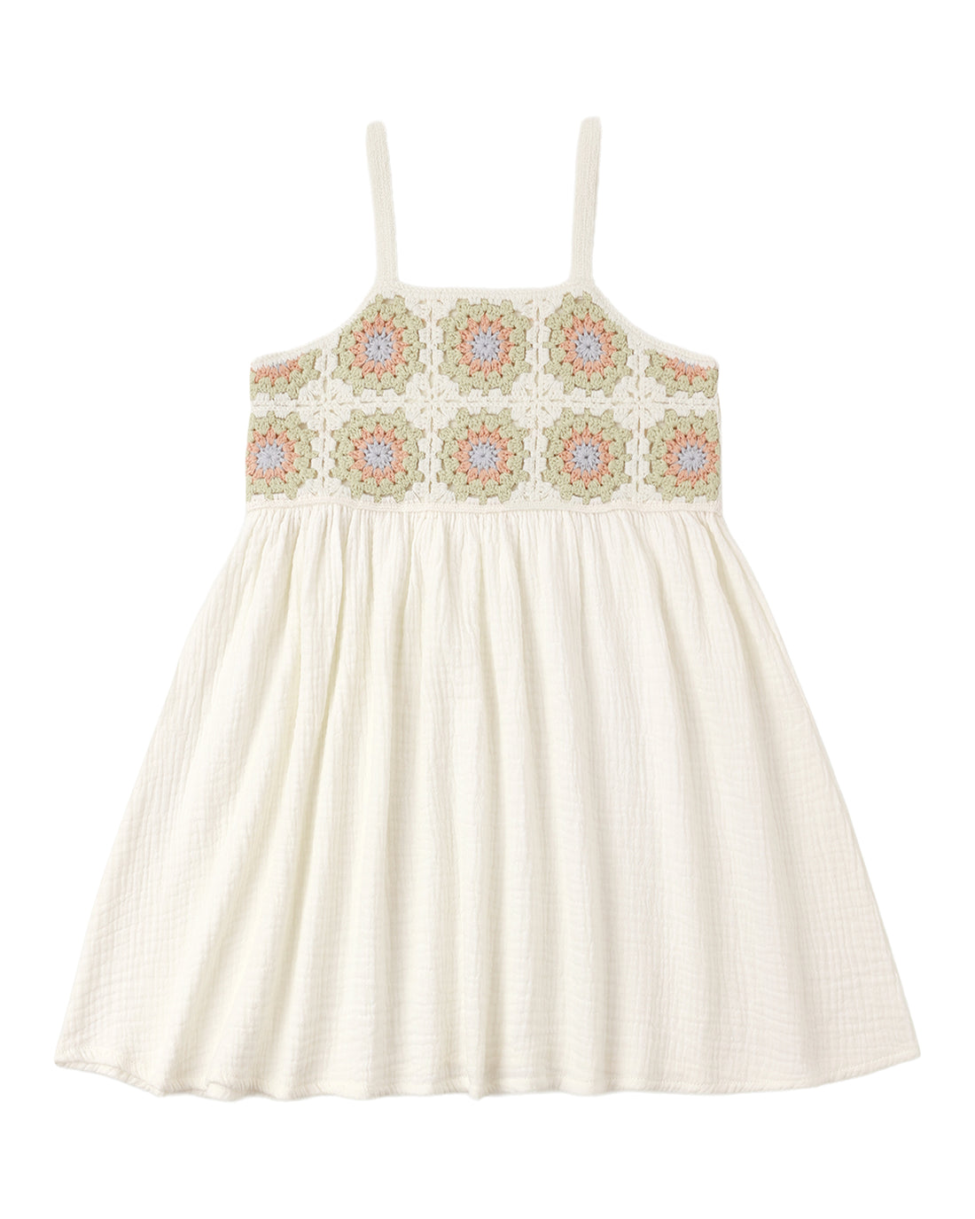 Crochet Sundress: Citron Daisy Check
