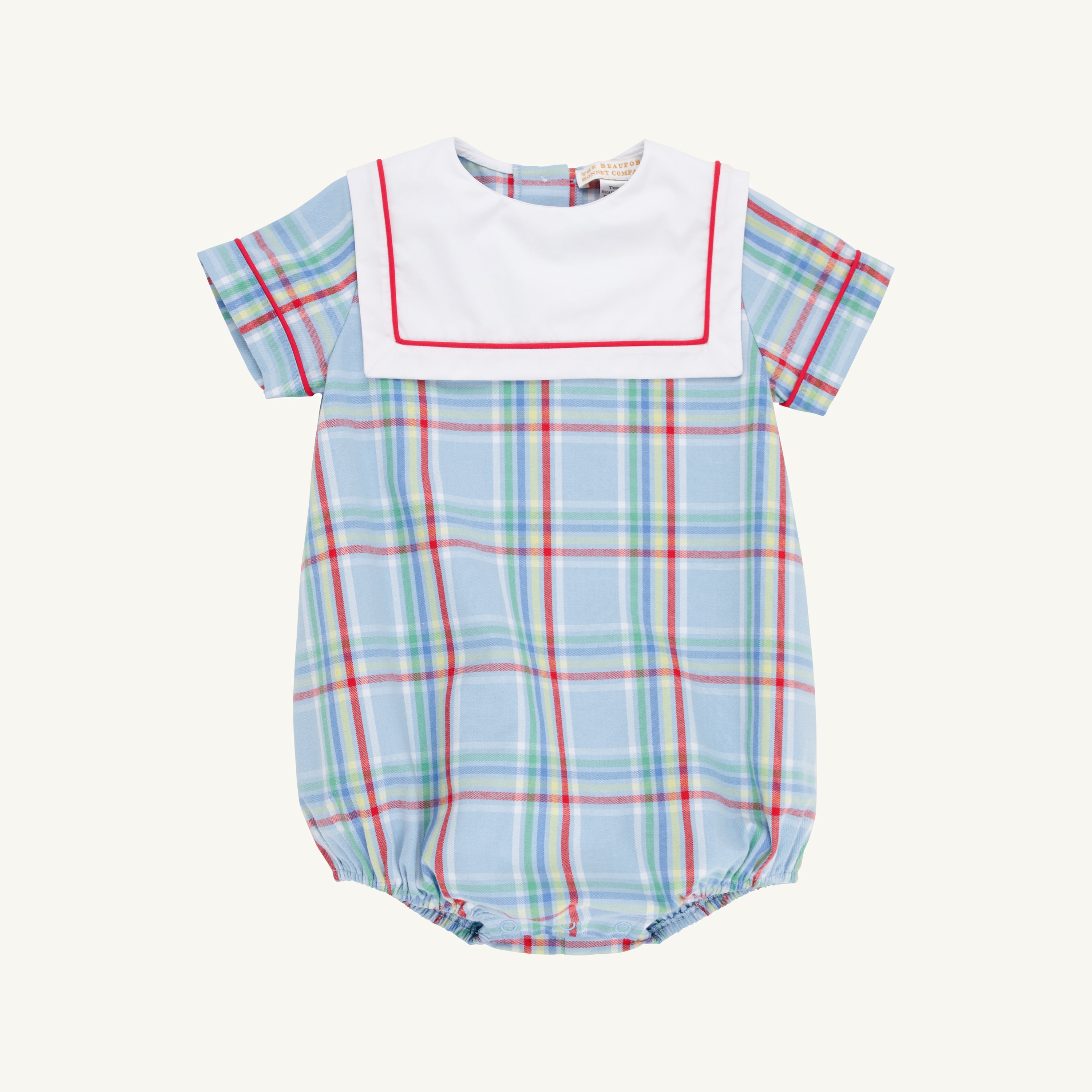 TBBC Townes Top Sail Bubble- Woven Yarn: Kensington Court Plaid/Worth Ave White