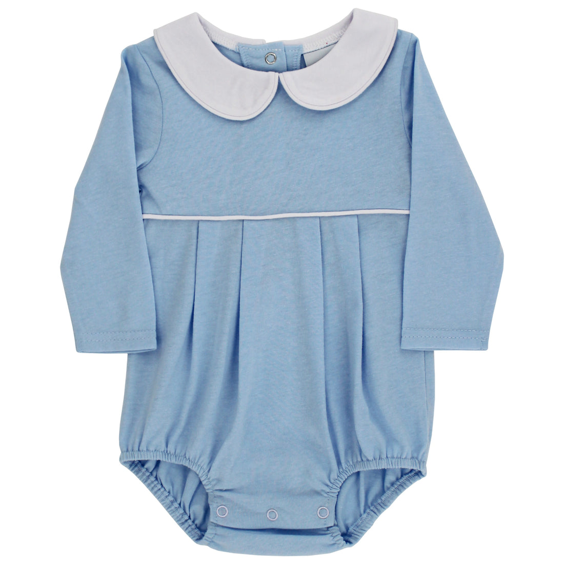 LS Peter Pan Knit Boy Bubble: Light Blue