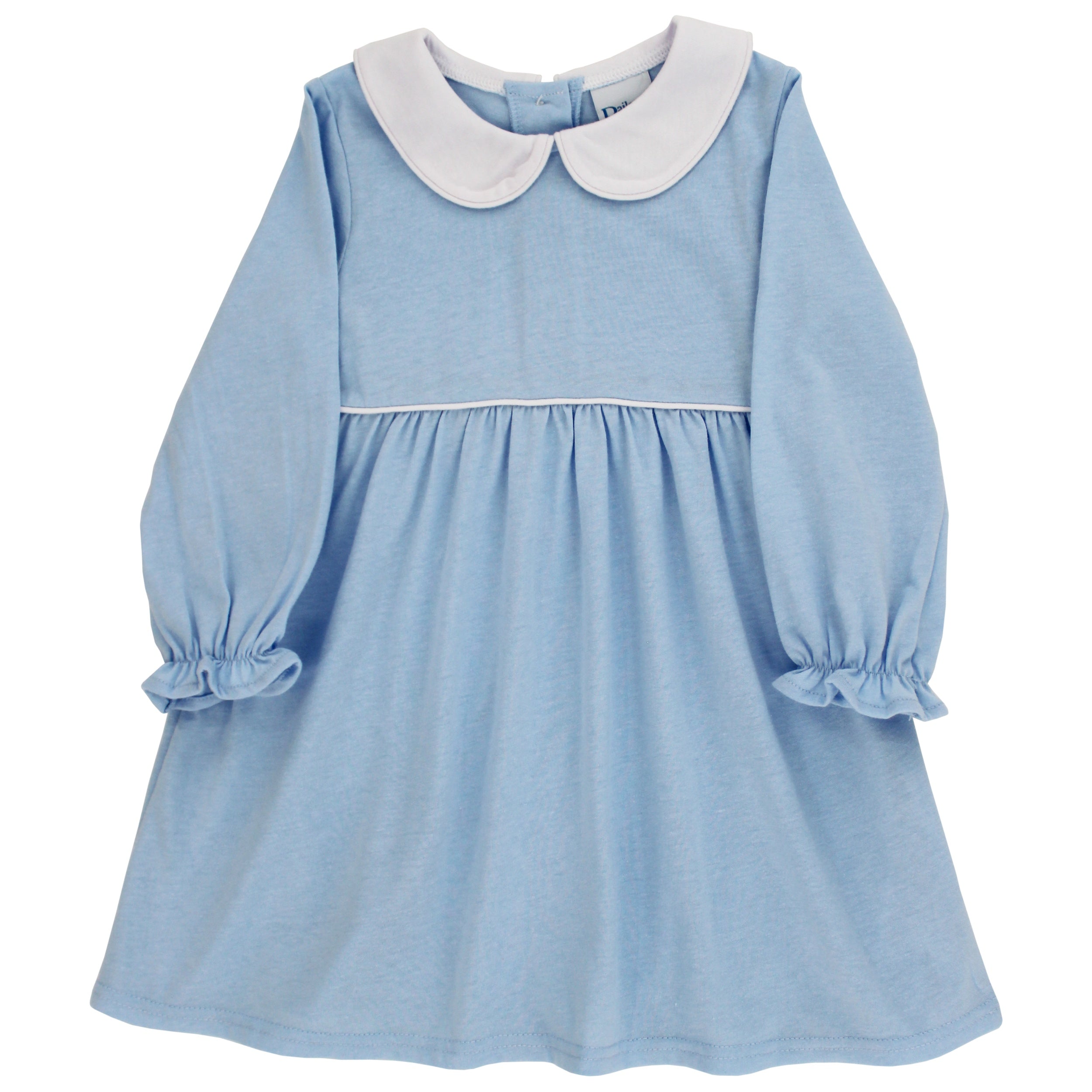 LS Peter Pan Knit Dress: Light Blue