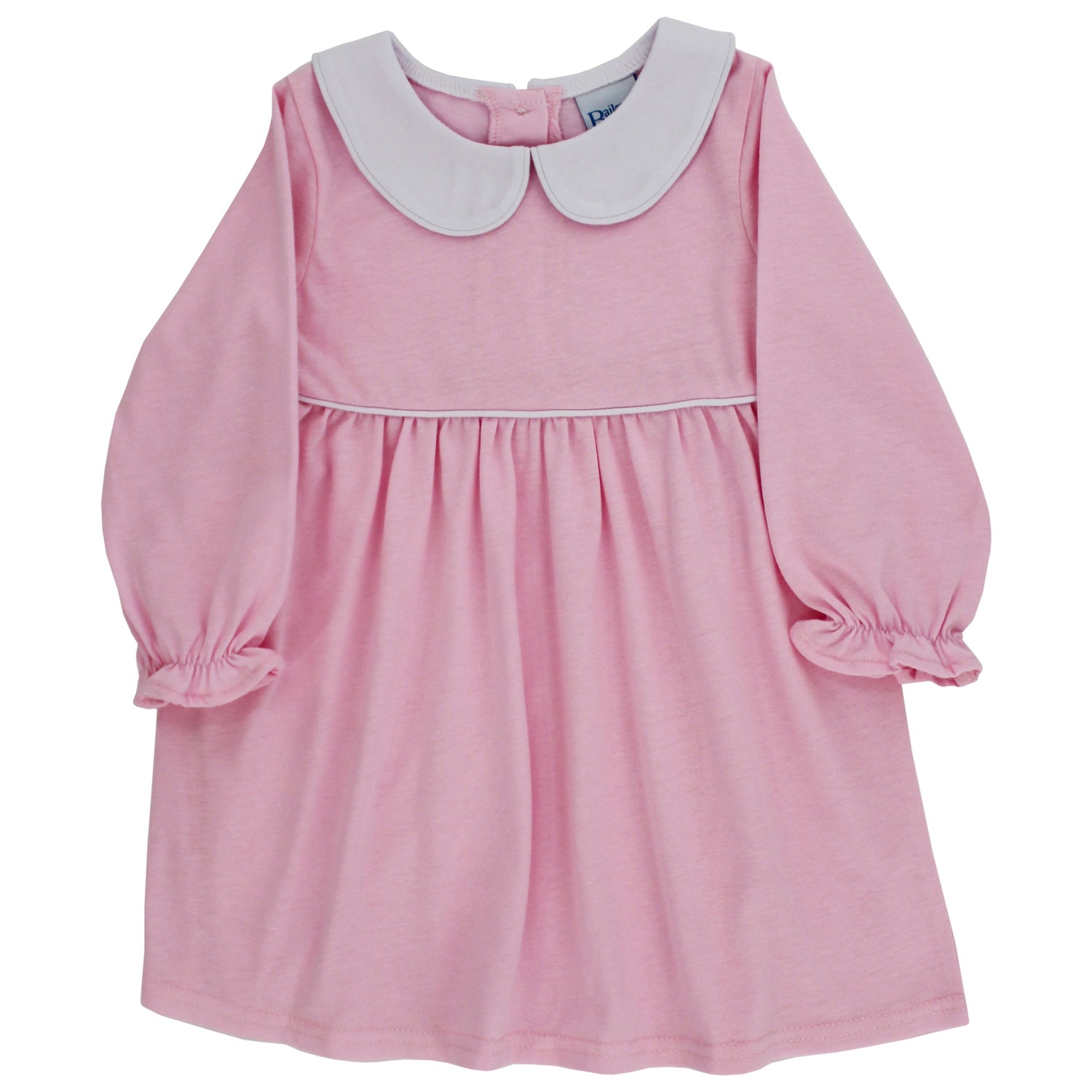 LS Peter Pan Collar Knit Dress: Pink
