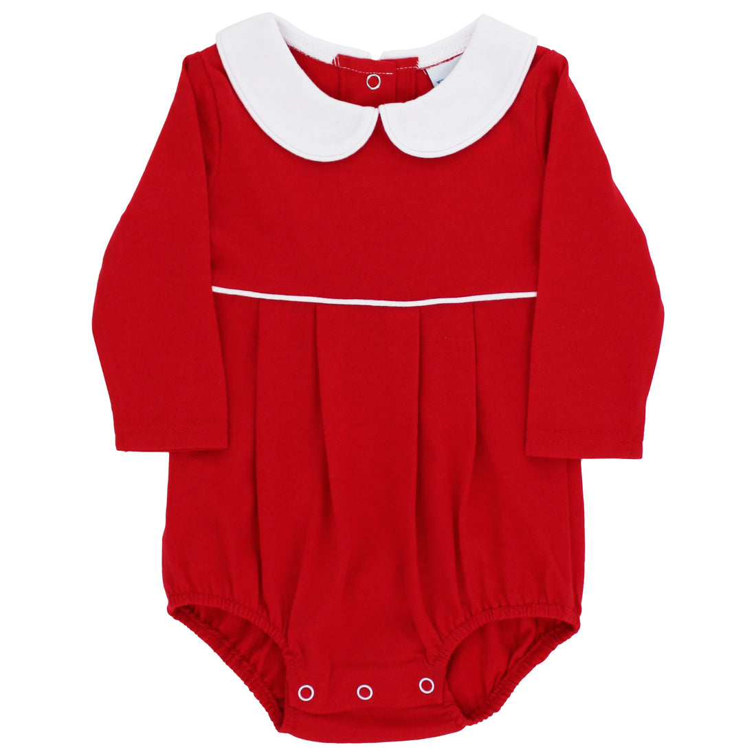 LS Peter Pan Knit Boy Bubble: Red