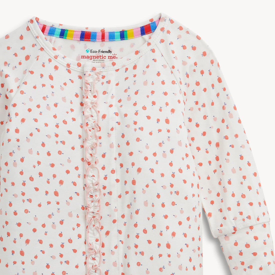 Apple Blossom Magnetic Modal Ruffle Convertible Coverall