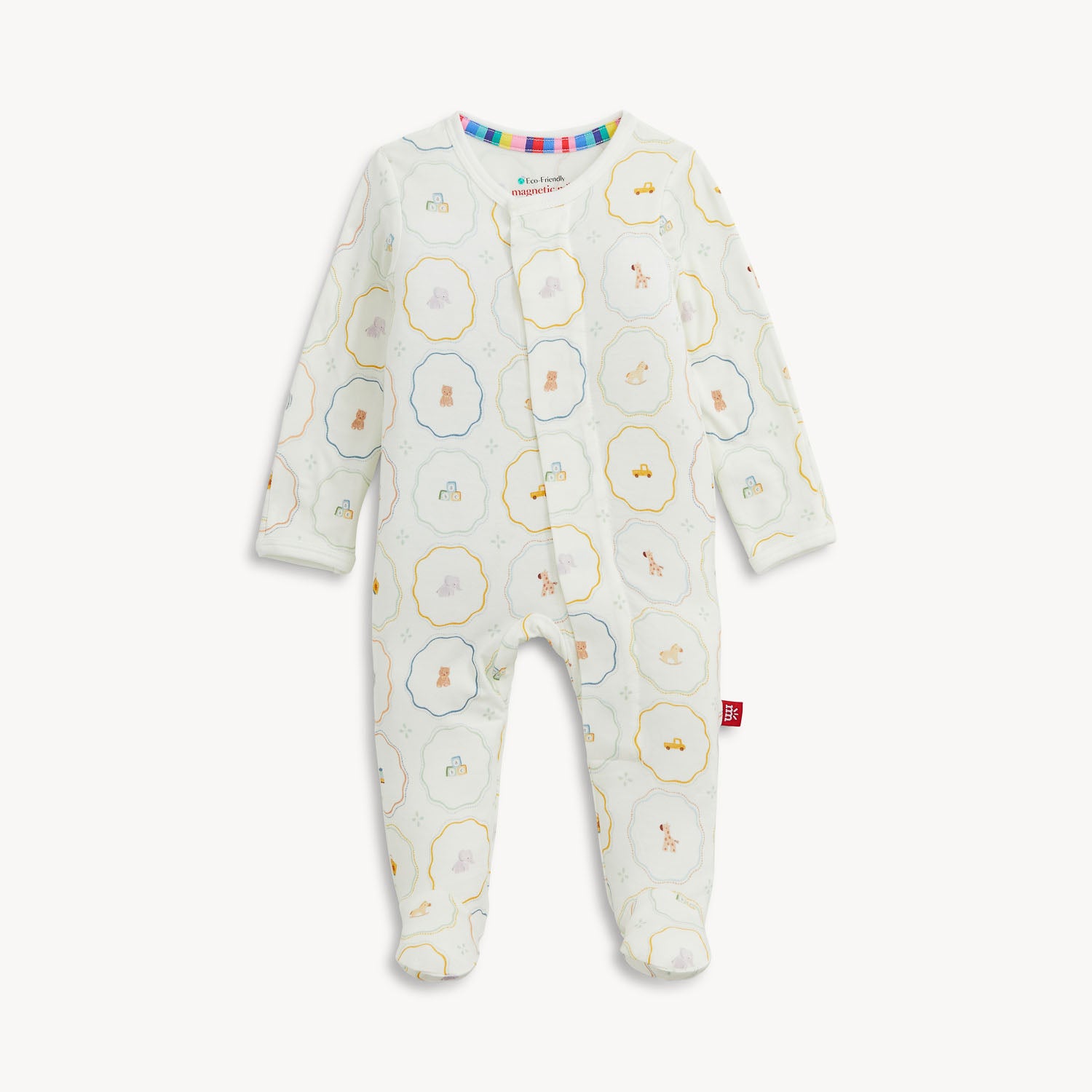 Nursery Magic Magnetic Modal Footie: Cream