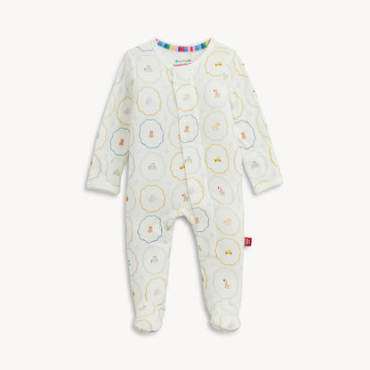 Nursery Magic Magnetic Modal Footie: Cream