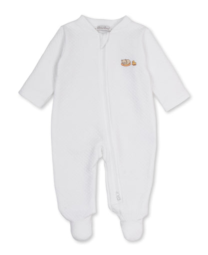 Beary Blessed Embroidered Jacquard Footie