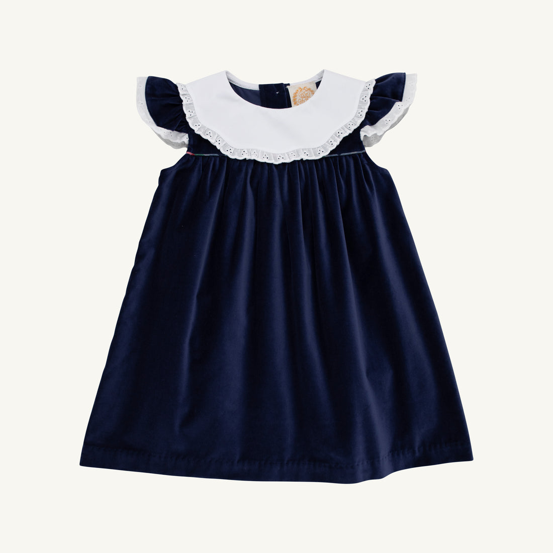TBBC Franny Frock- Velveteen: Nantucket Navy/Worth Ave White/Covington Cottage Plaid