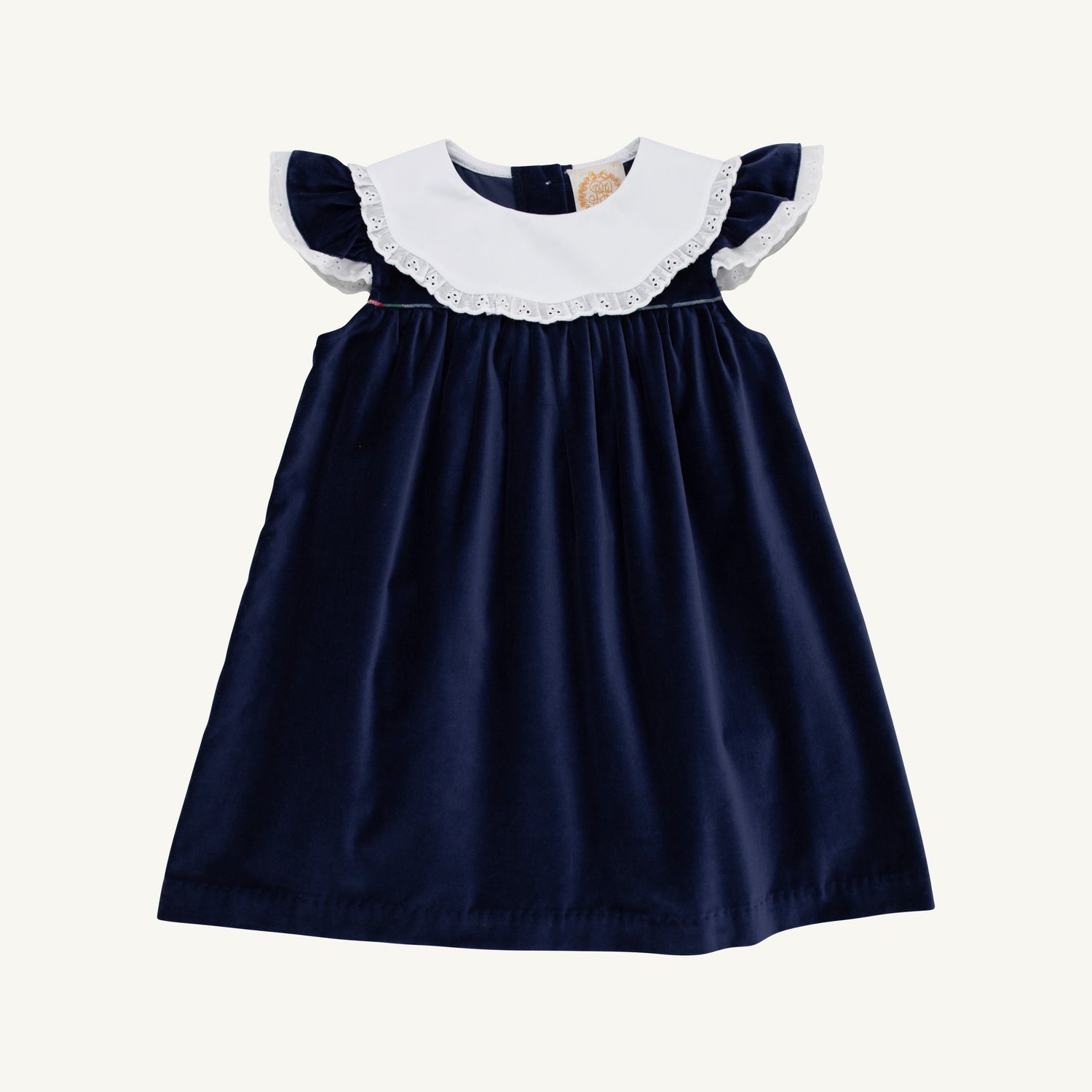 TBBC Franny Frock- Velveteen: Nantucket Navy/Worth Ave White/Covington Cottage Plaid
