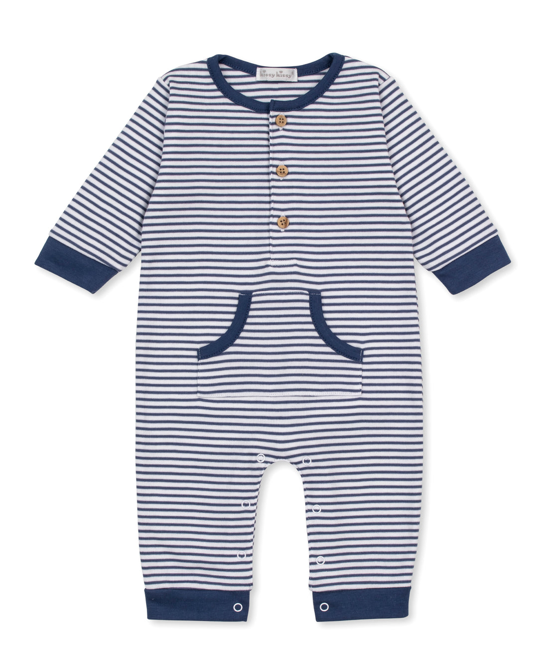 Demo Construction Navy/White Stripe Playsuit