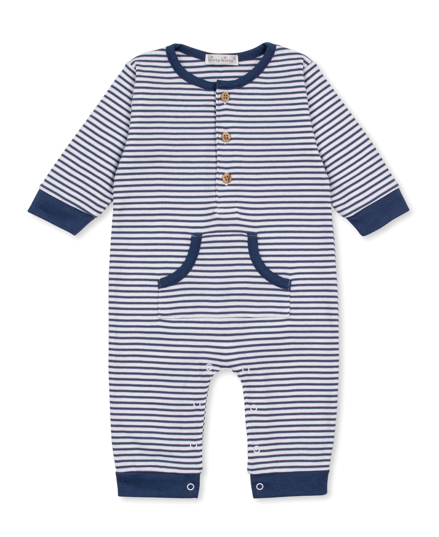 Demo Construction Navy/White Stripe Playsuit