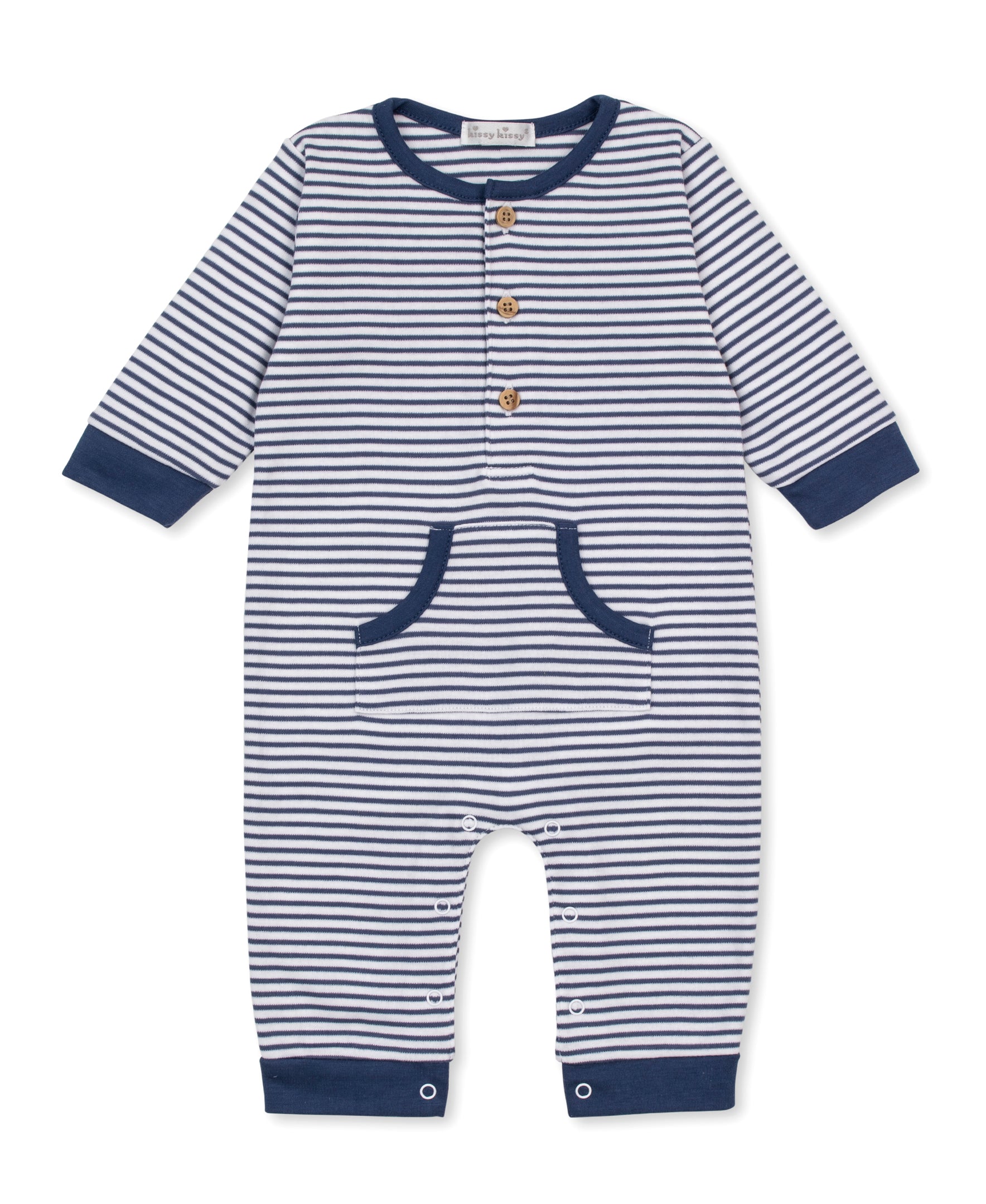Demo Construction Navy/White Stripe Playsuit