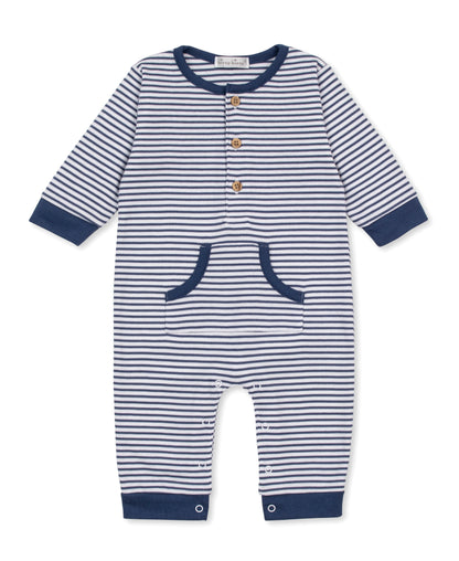 Demo Construction Navy/White Stripe Playsuit