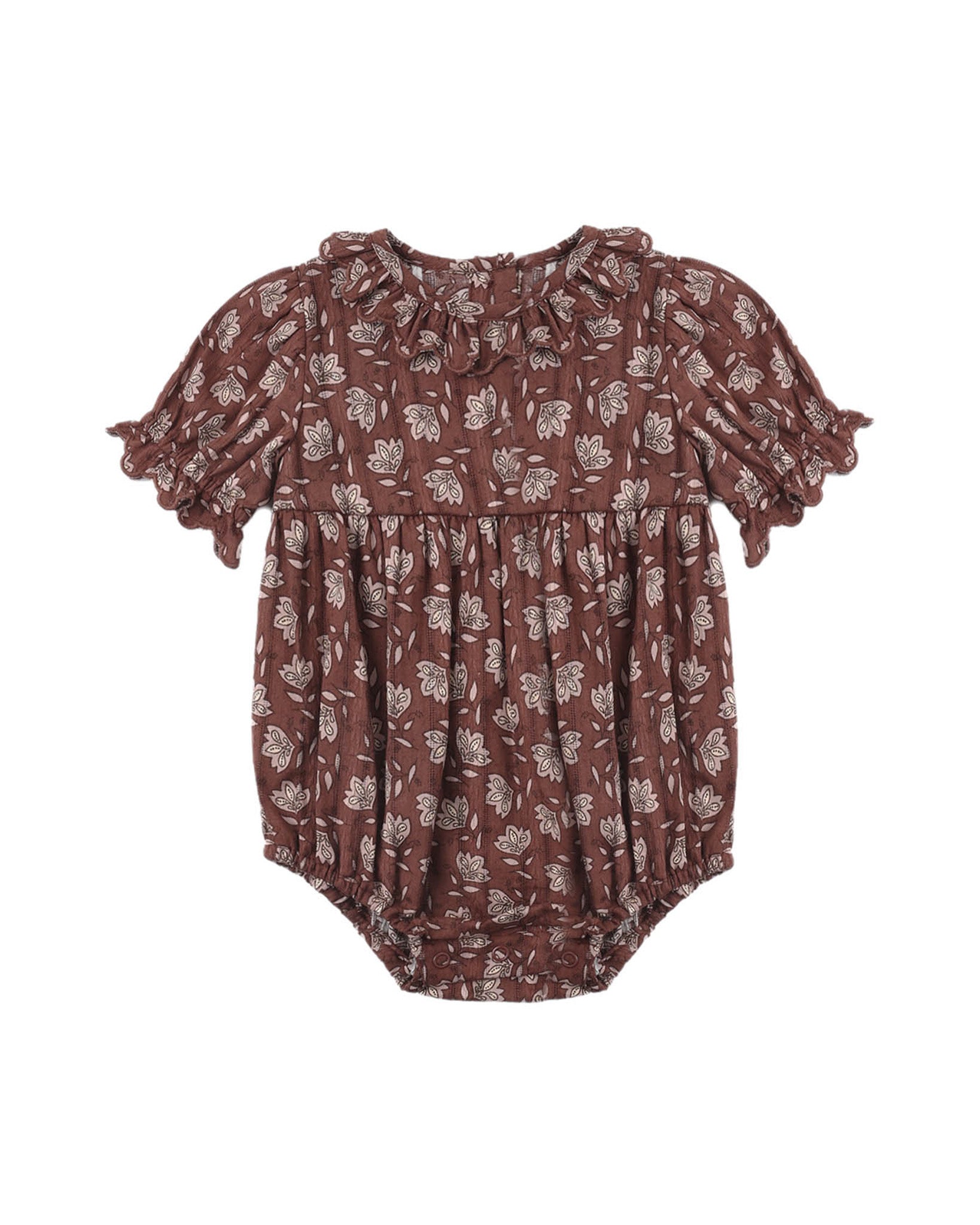 Liv Romper: Mulberry Iris