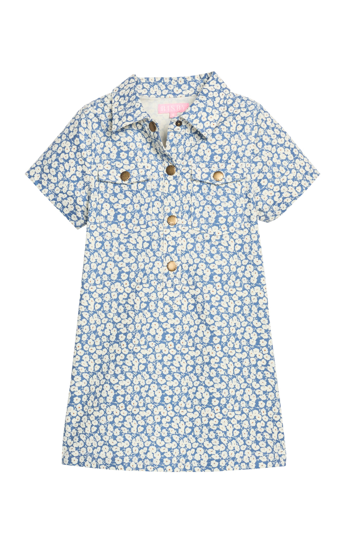 Safari Popover Dress: French Blue Corduroy
