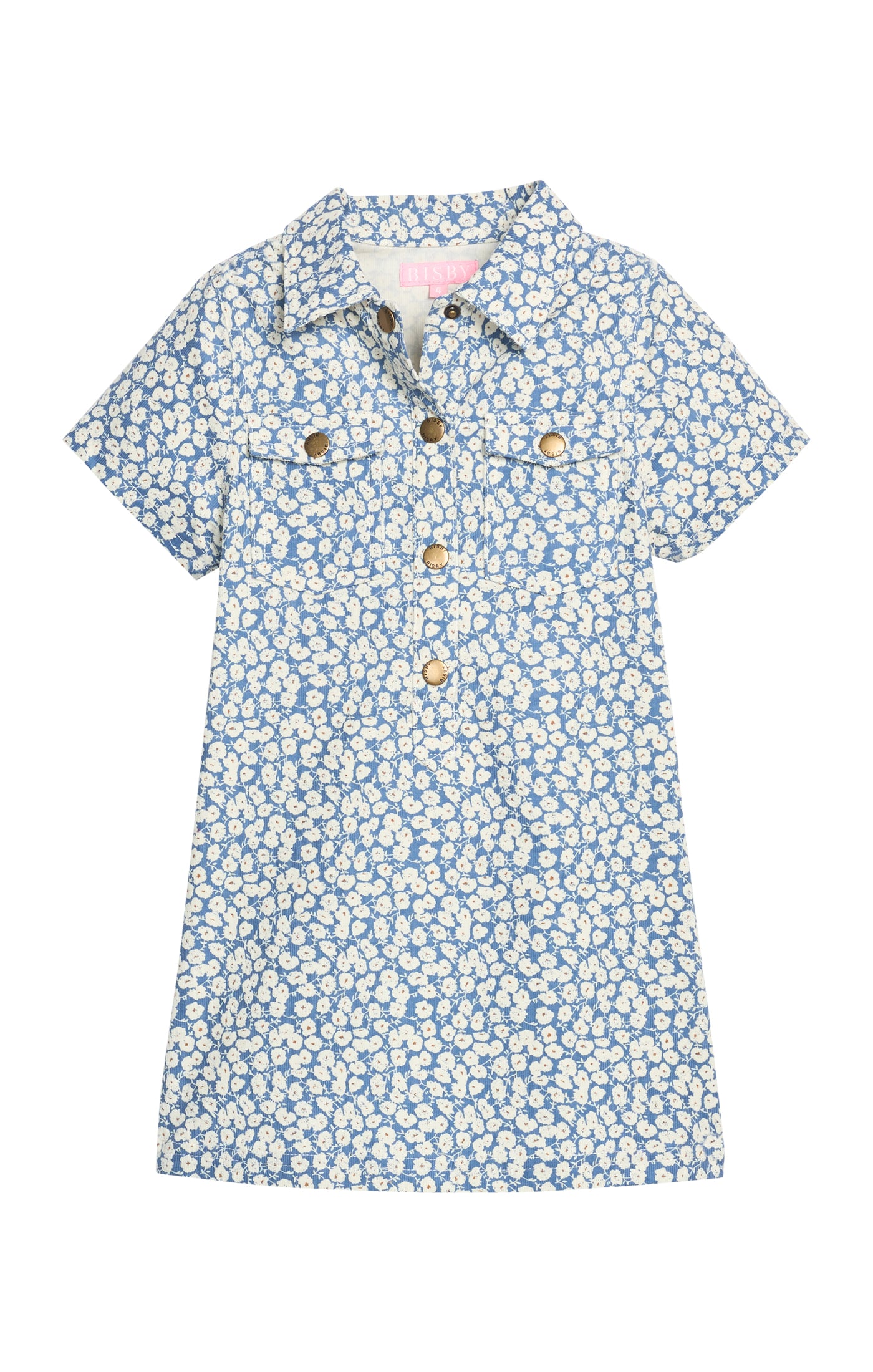 Safari Popover Dress: French Blue Corduroy