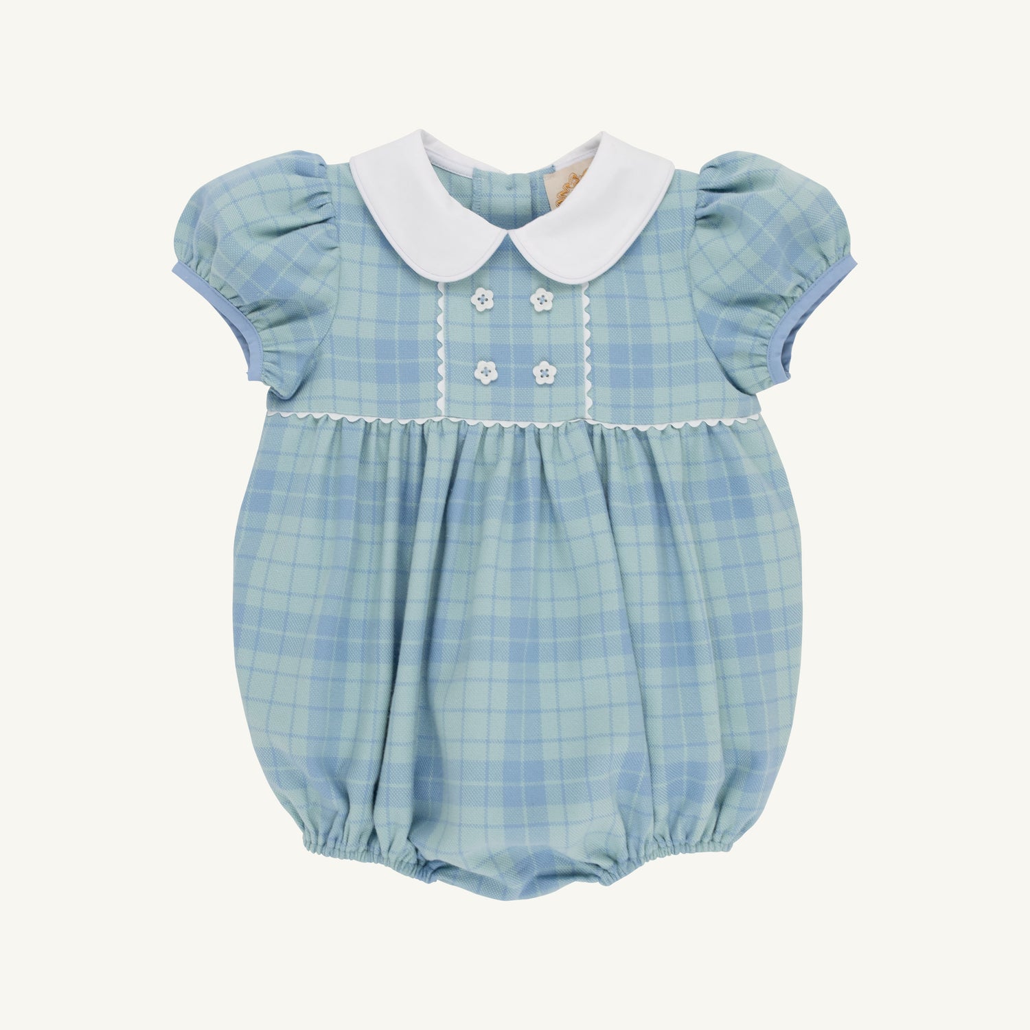 TBBC Cindy Lou Bubble- Woven Yarn: Audubon Park Plaid/Worth Ave White