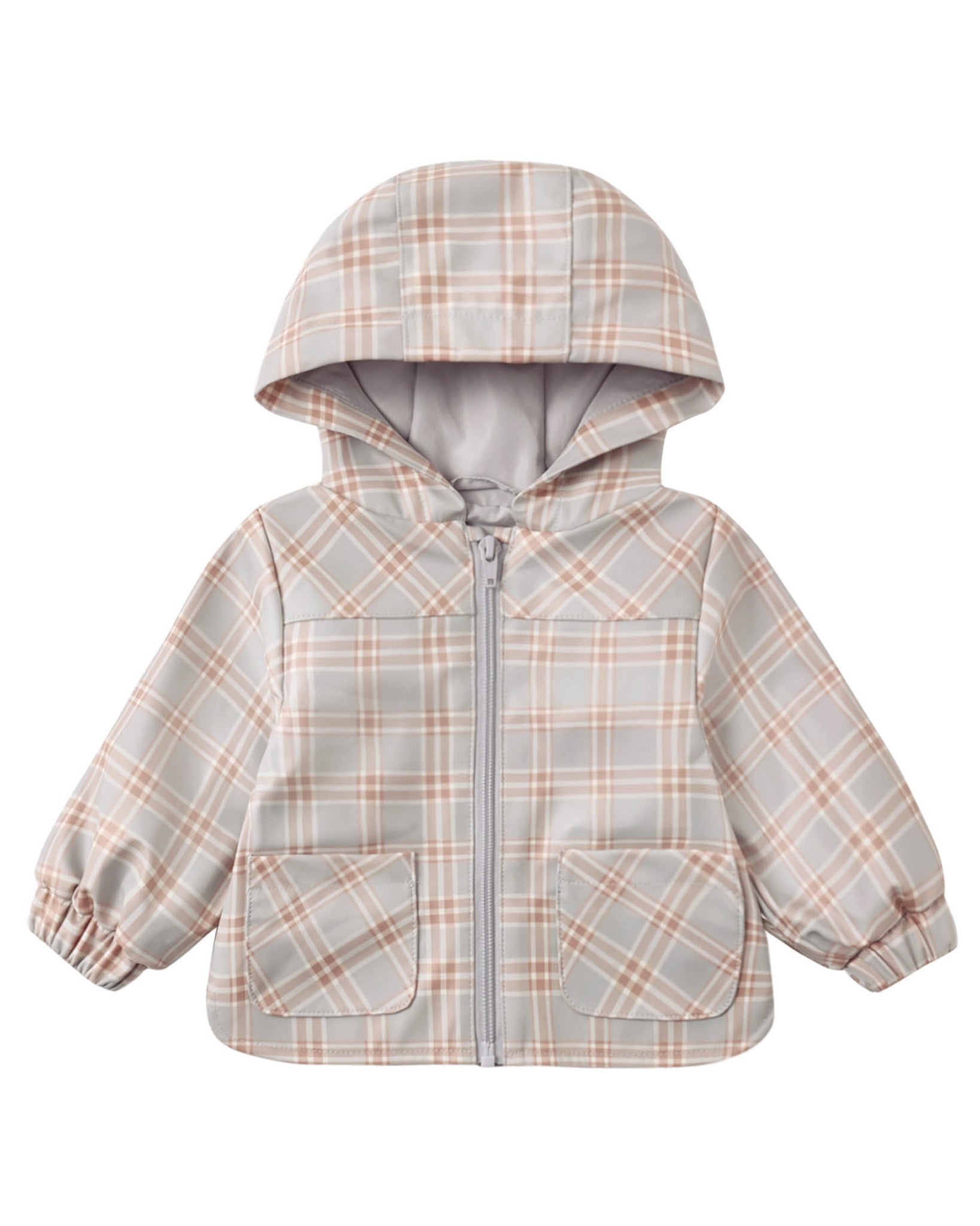 Rain Coat: Blue Plaid