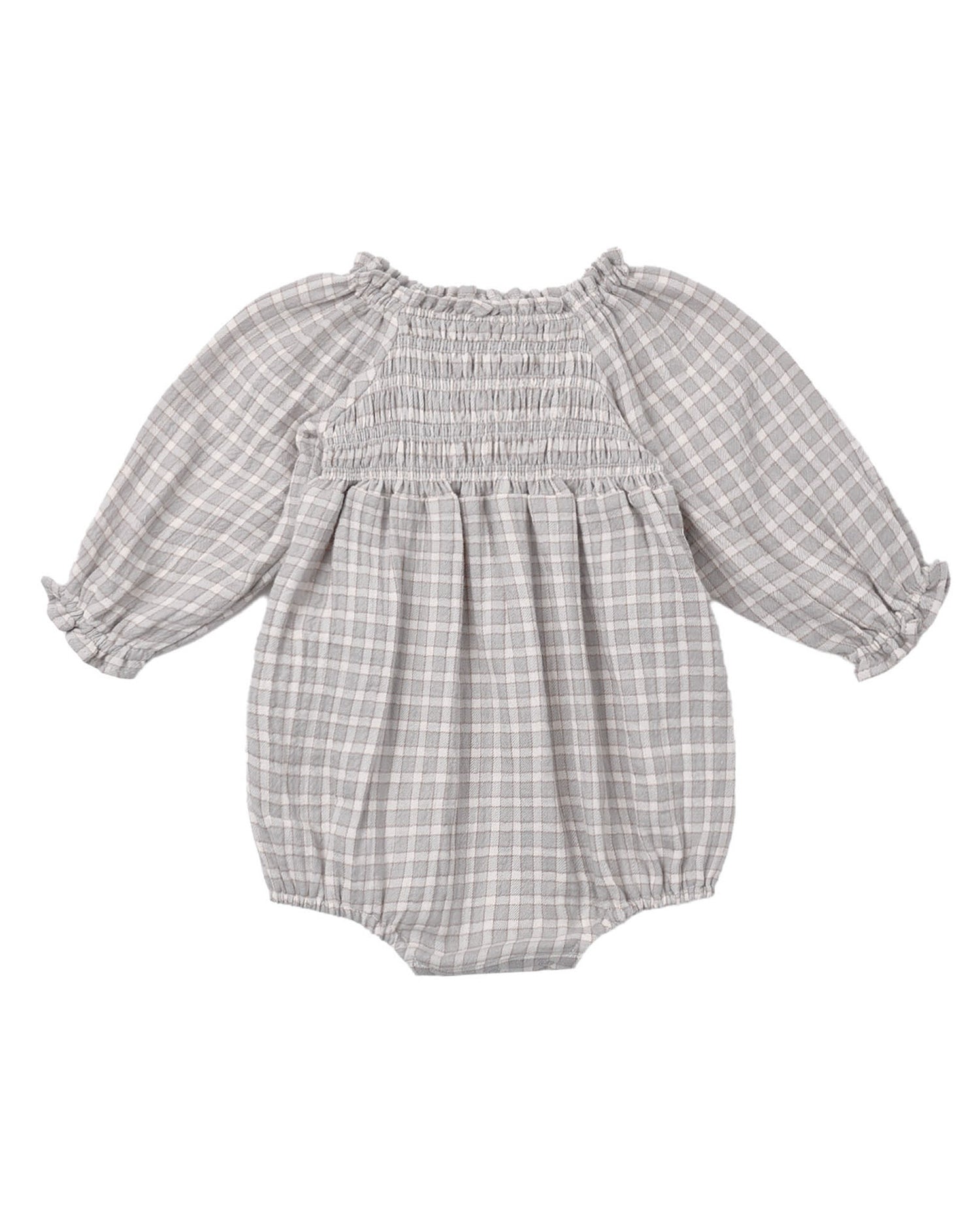 Eden Romper: Blue Gingham