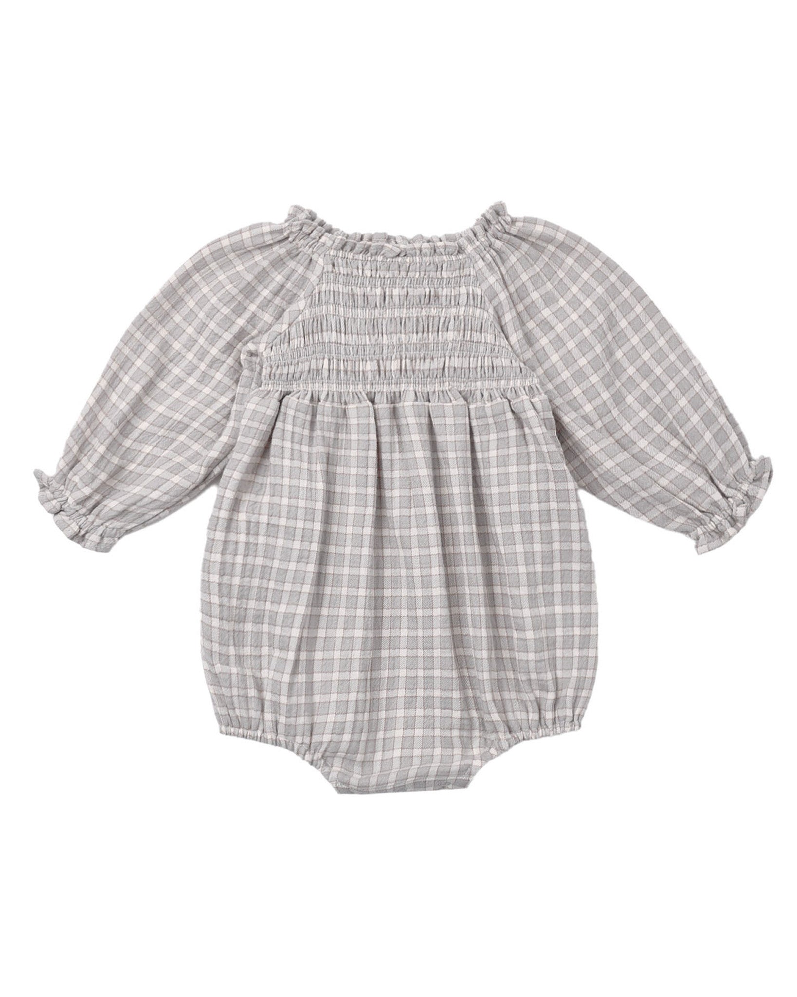 Eden Romper: Blue Gingham