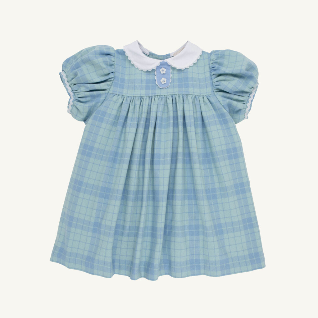 TBBC Mary Dal Dress - Woven Yarn: Audubon Park Plaid/Sarasota Sky