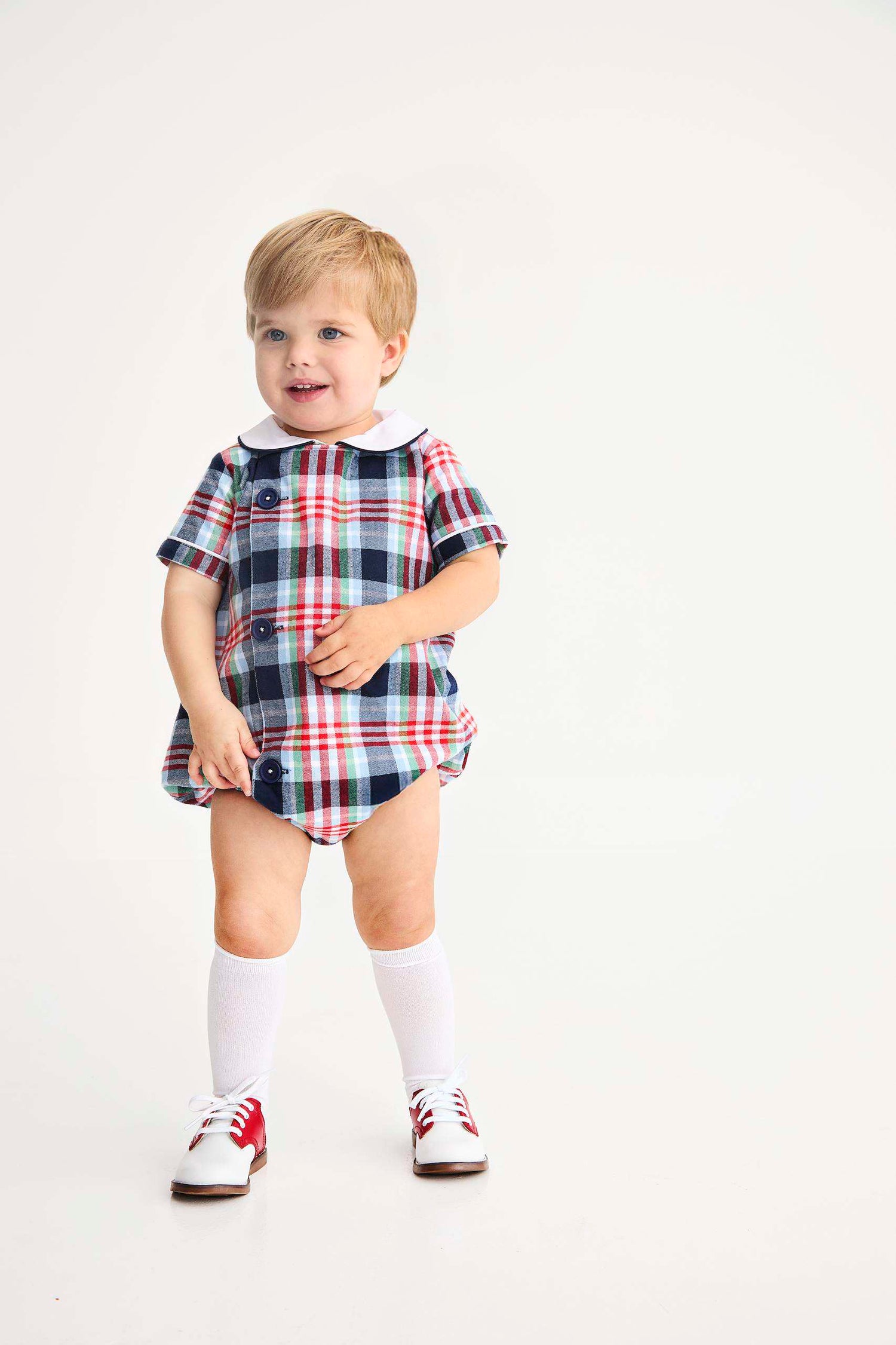 TBBC Brock Bubble- Flannel: Covington Cottage Plaid/Worth Ave White