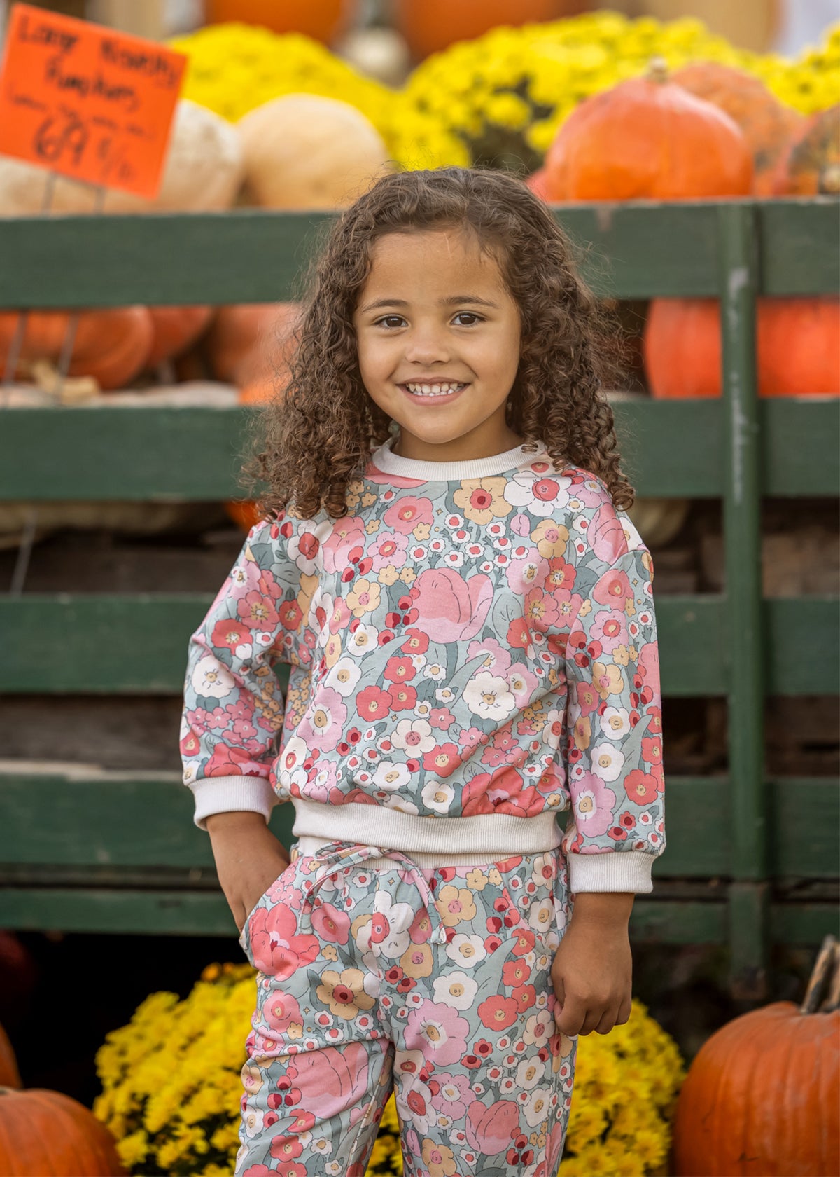 Eliza Pant Set: Pink Floral