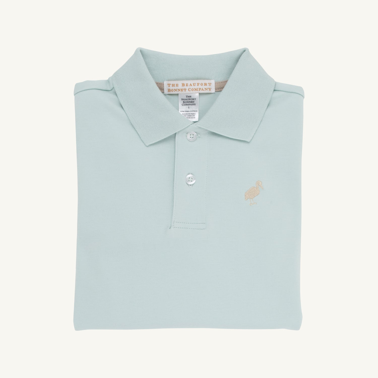 TBBC LS Pima Prim &amp; Proper Polo: Old Greenwich Green/Keeneland Khaki