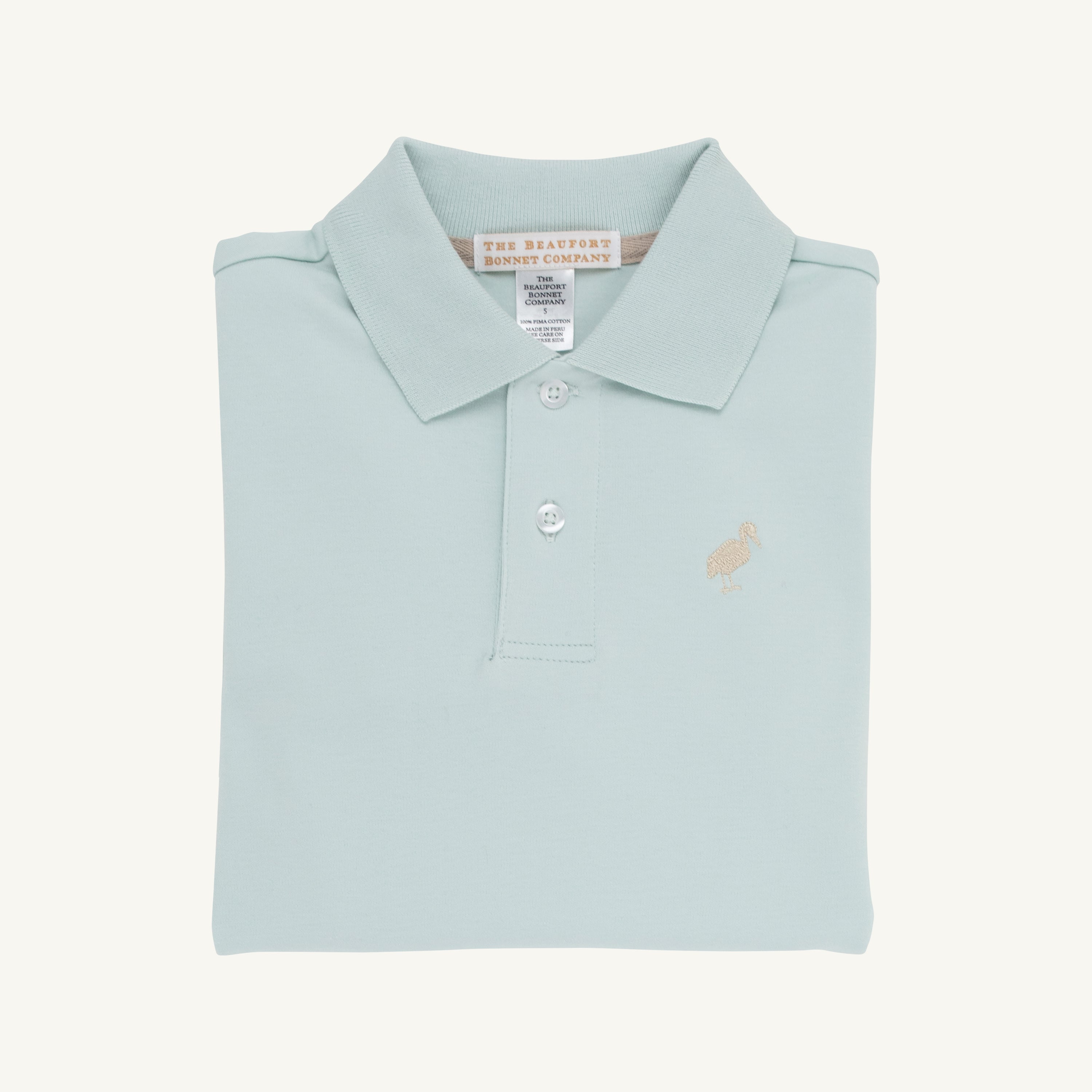 TBBC LS Pima Prim &amp; Proper Polo: Old Greenwich Green/Keeneland Khaki