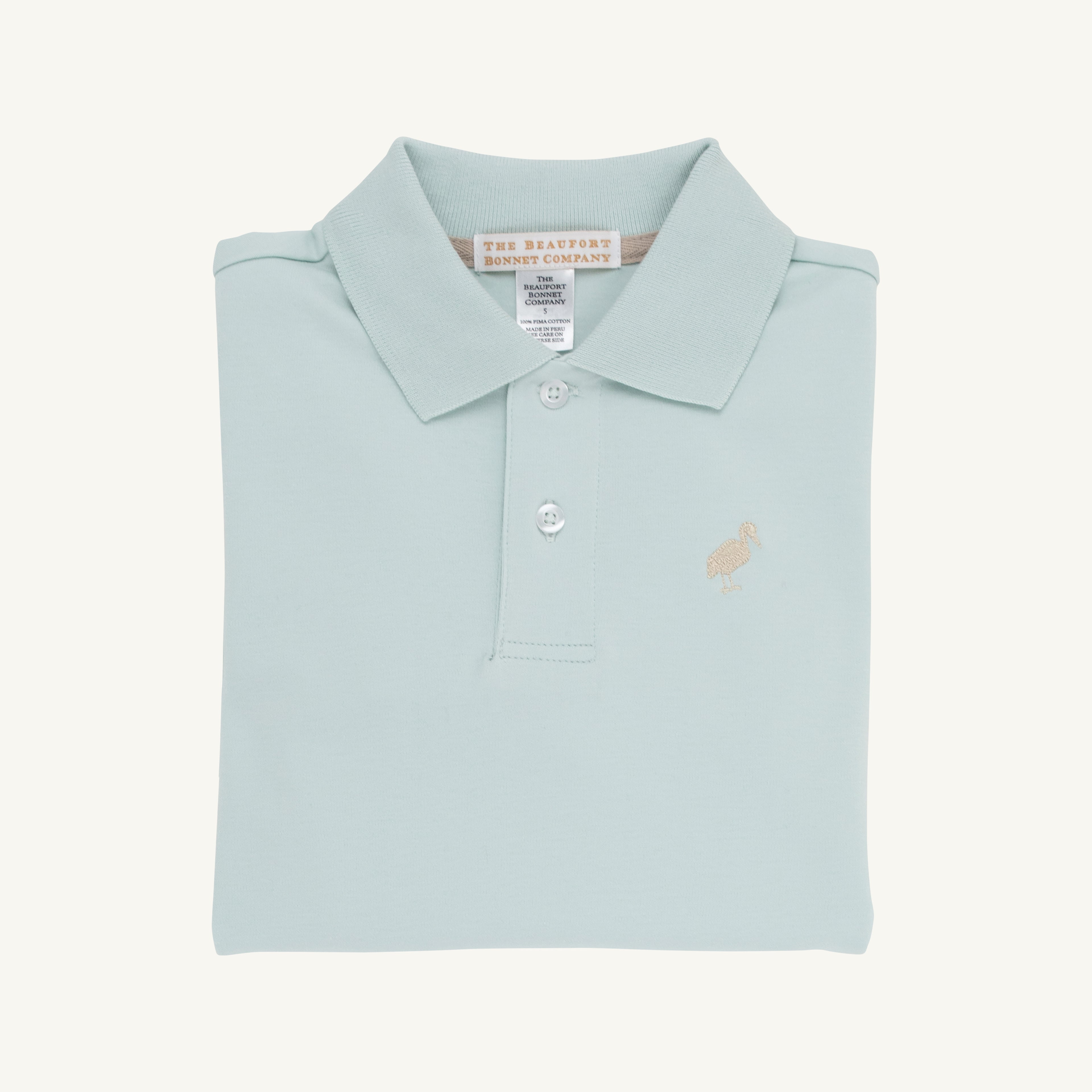 TBBC LS Pima Prim &amp; Proper Polo: Old Greenwich Green/Keeneland Khaki